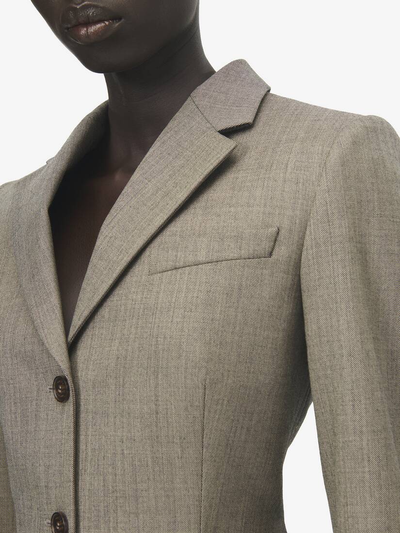 Veste à boutonnage simple, à basque | Alexander McQueen - image 5