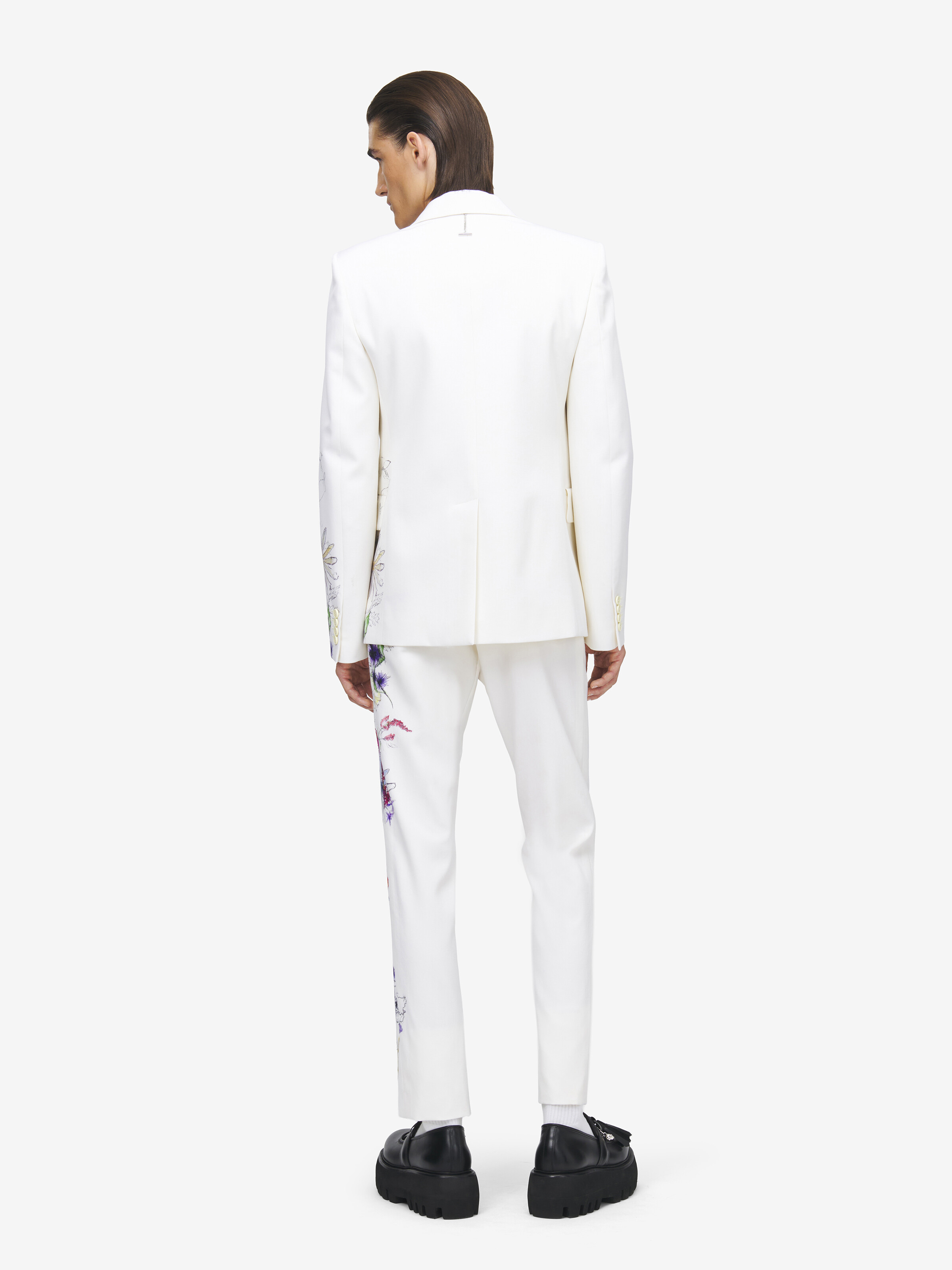 Men's Meadow Floral Single-breasted Jacket in Multicolor in 100% Wool | Alexander McQueen - image 5