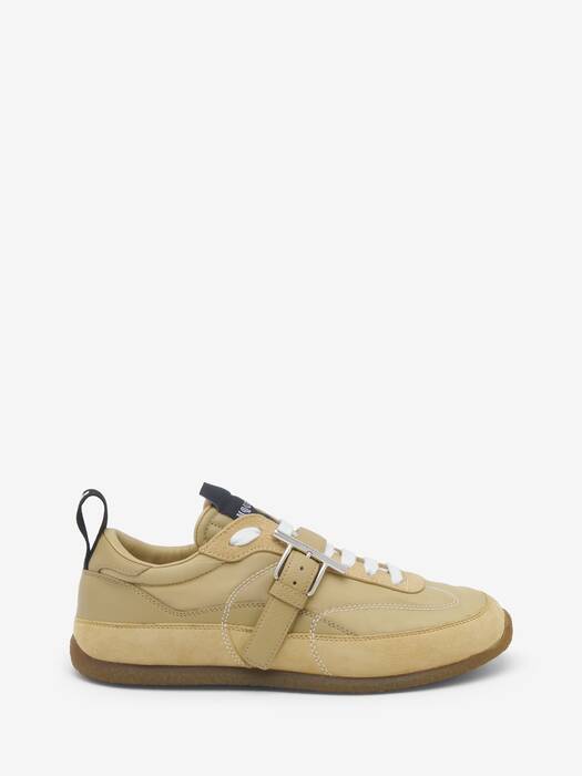 Men's EC1 T-Bar Sneaker in Dark Brown | McQueen US