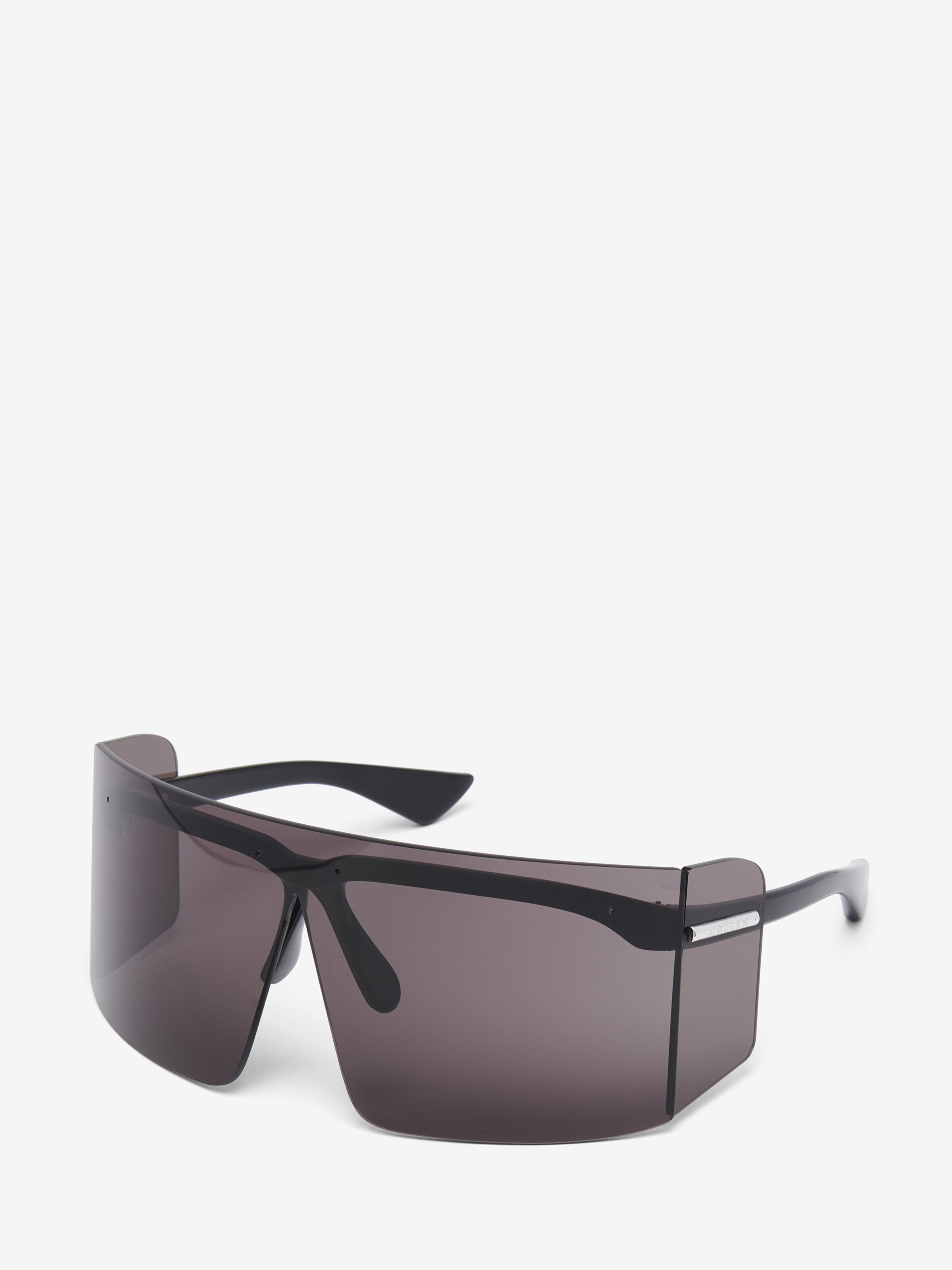 Lunettes de soleil visière oversize pour Femme en Noir in Bio-injection | Alexander McQueen - image 3