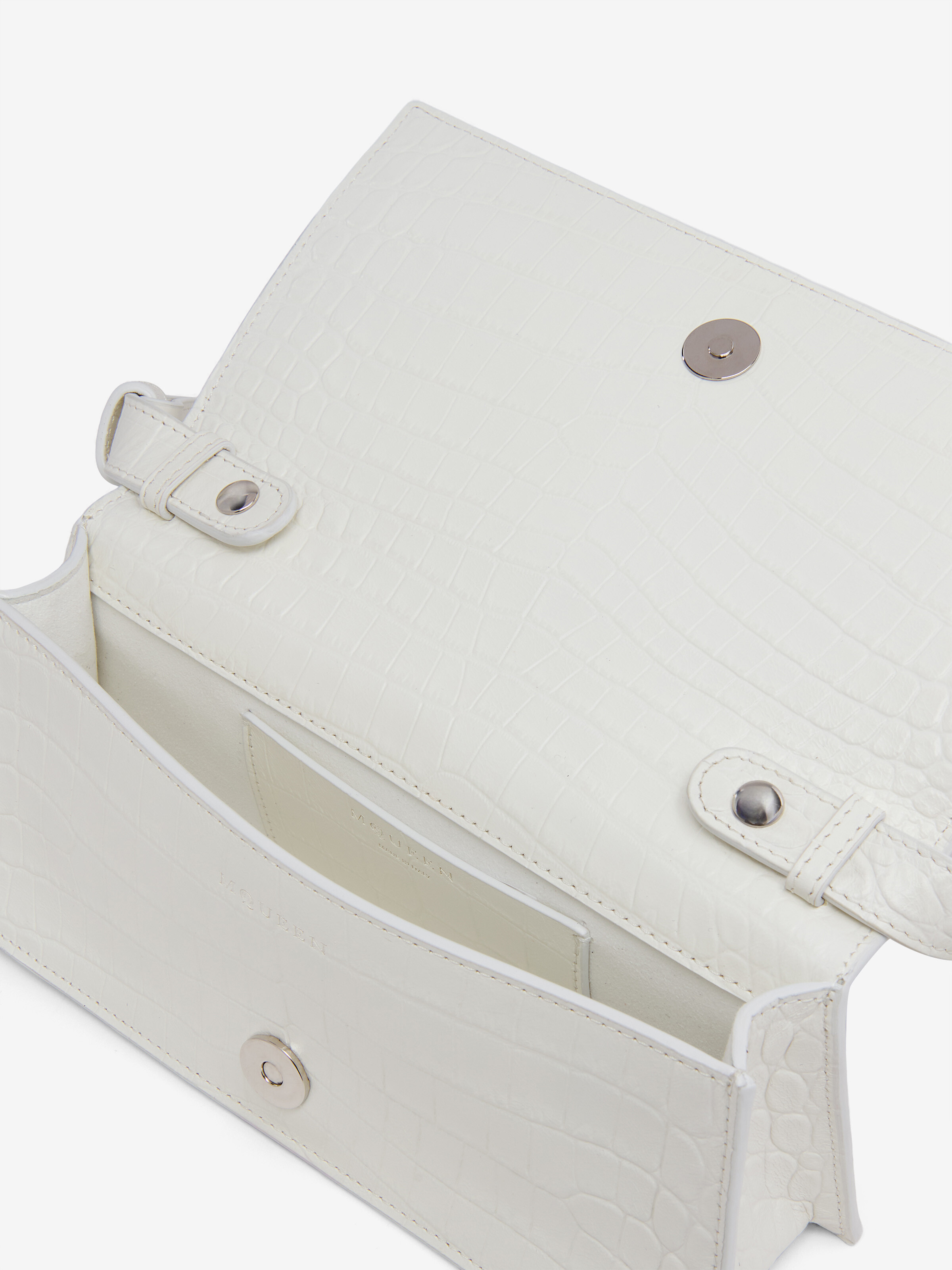 Women's Jewelled Shoulder Mini in White in 100% Calf Leather | Alexander McQueen - image 4