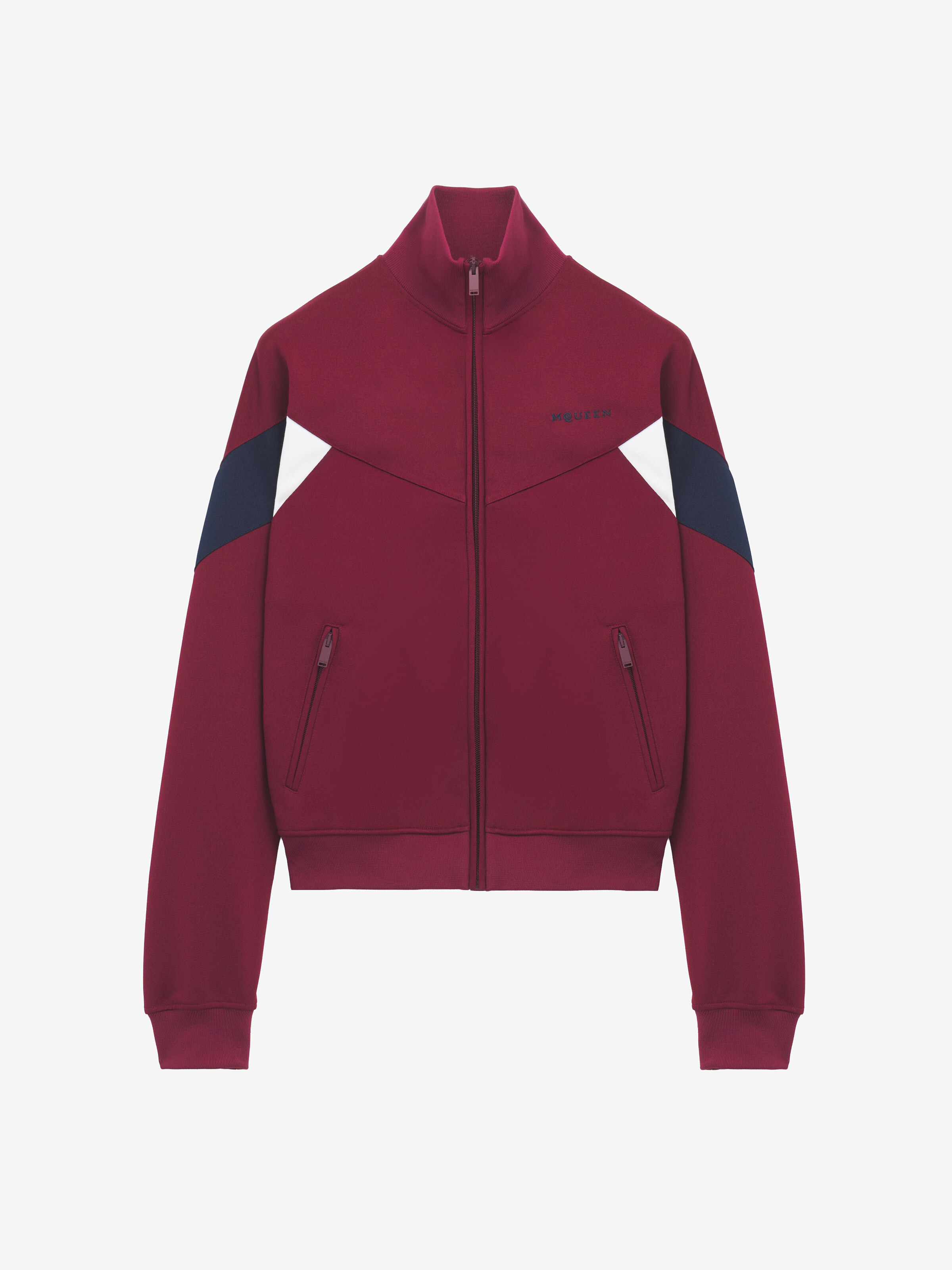 Men's McQueen Logo Track Jacket in Red in 70% Polyester, 30% Cotton | Alexander McQueen - image 1