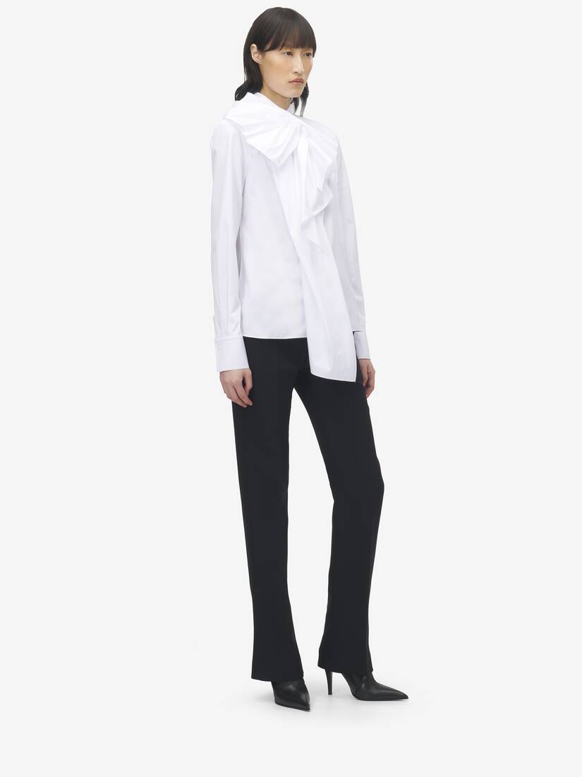 Ruffled Cotton Shirt