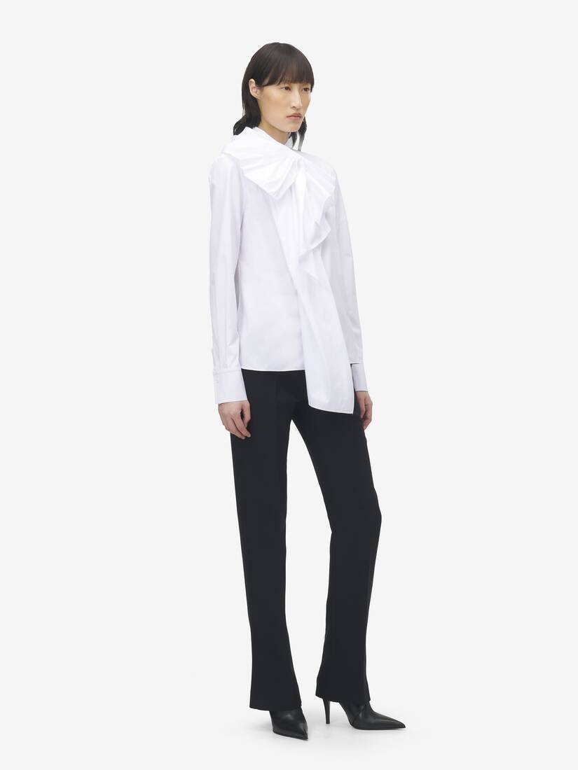 Ruffled Cotton Shirt