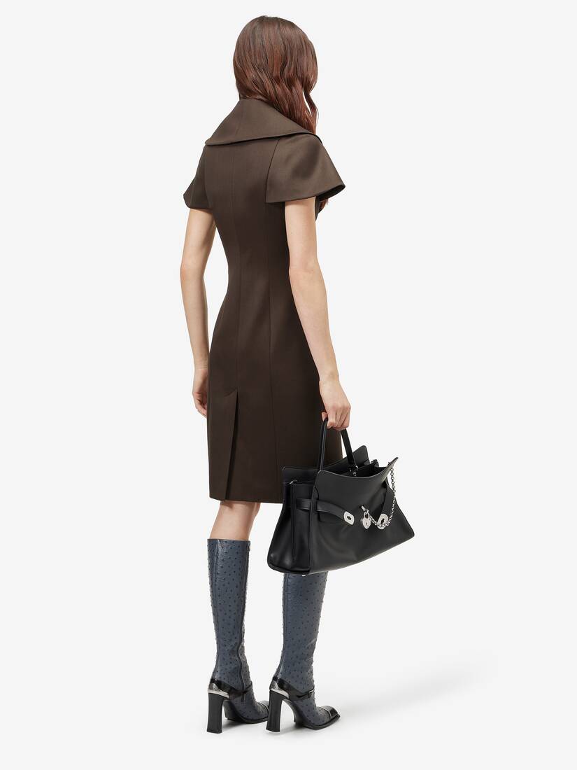 Waterfall Collar Double-breasted Dress | Alexander McQueen - image 4