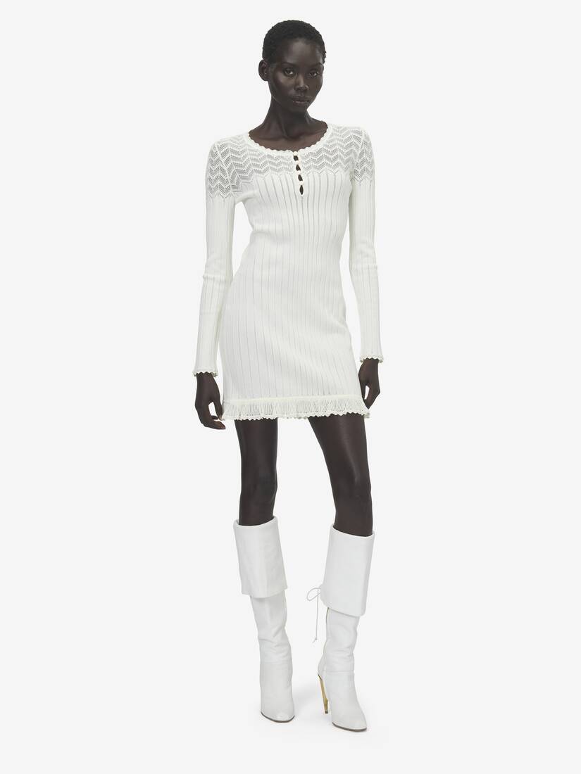 Pointelle Knit Mini Dress | Alexander McQueen - image 2