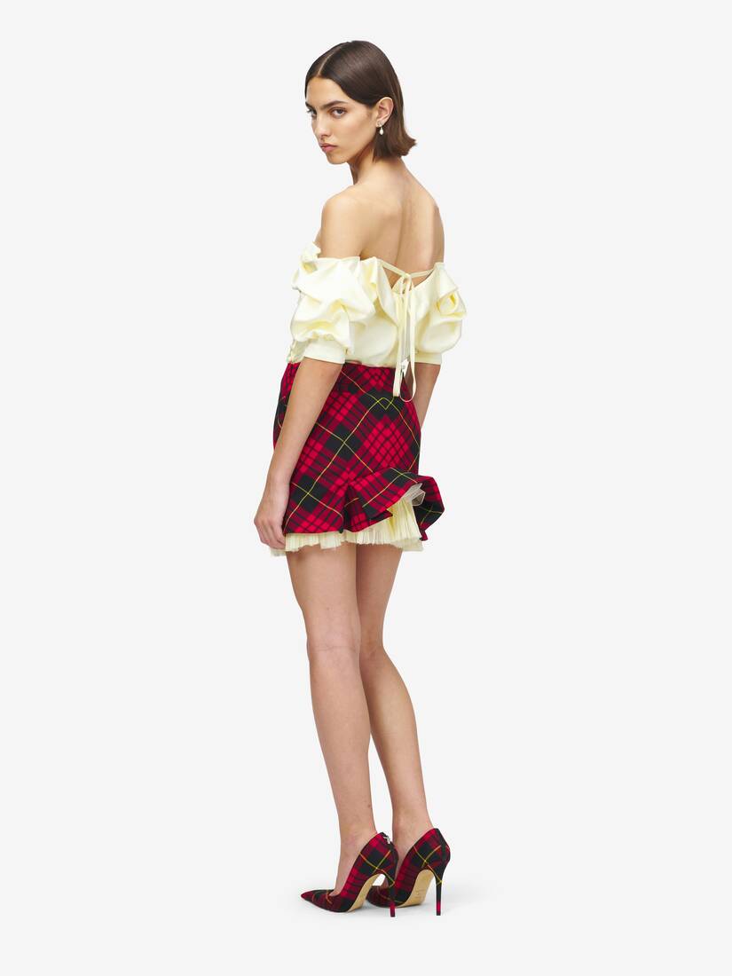 MacQueen' Tartan Kickback Mini Skirt | Alexander McQueen - image 4