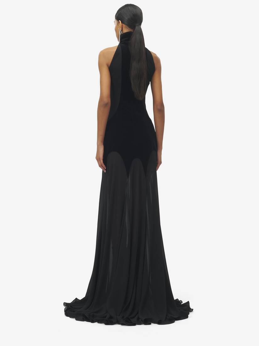 Silk Georgette Evening Dress