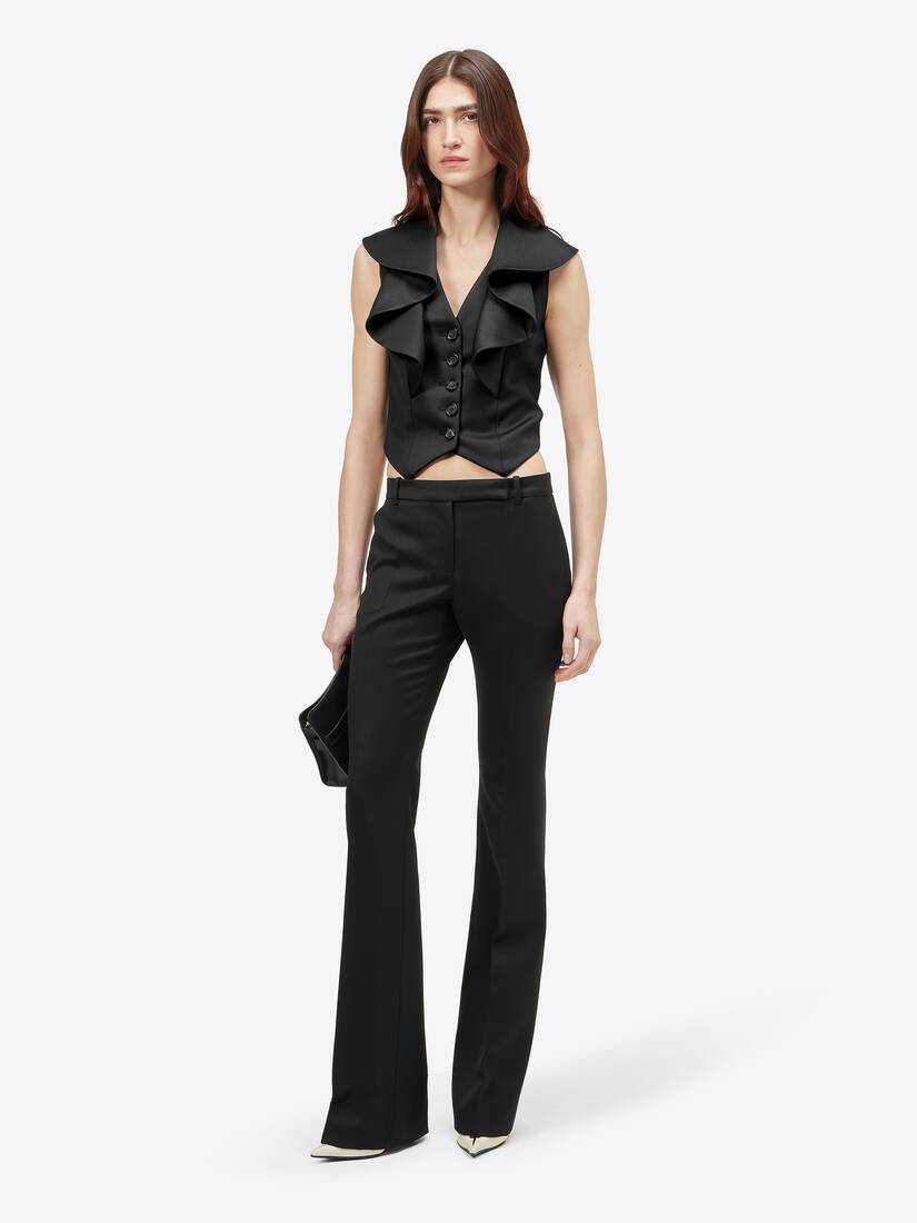 Waterfall Collar Tailored Waistcoat | Alexander McQueen - image 2