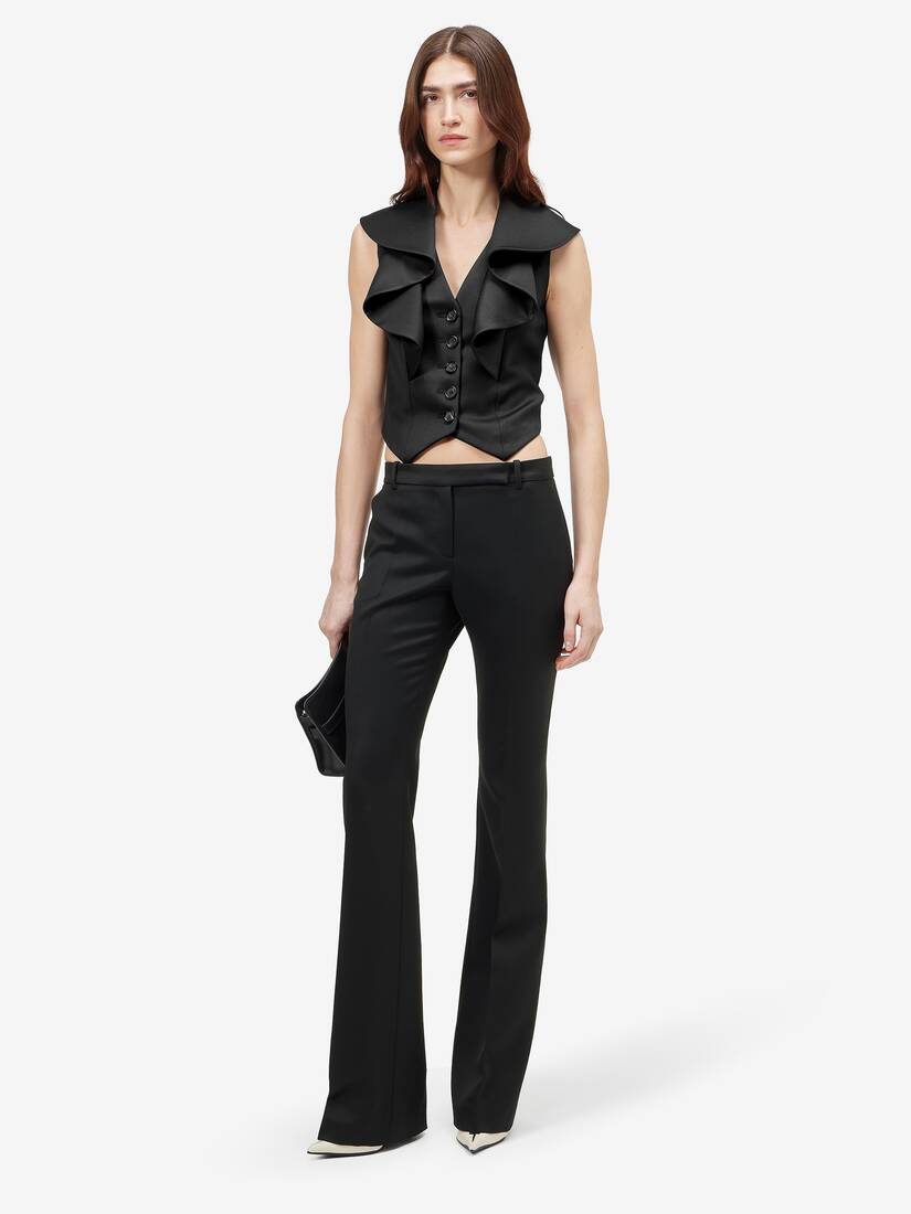 Gilet sartoriale con colletto a cascata | Alexander McQueen - image 2