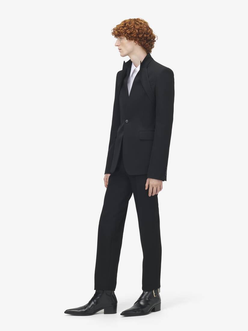 Reverse Lapel Single-breasted Jacket