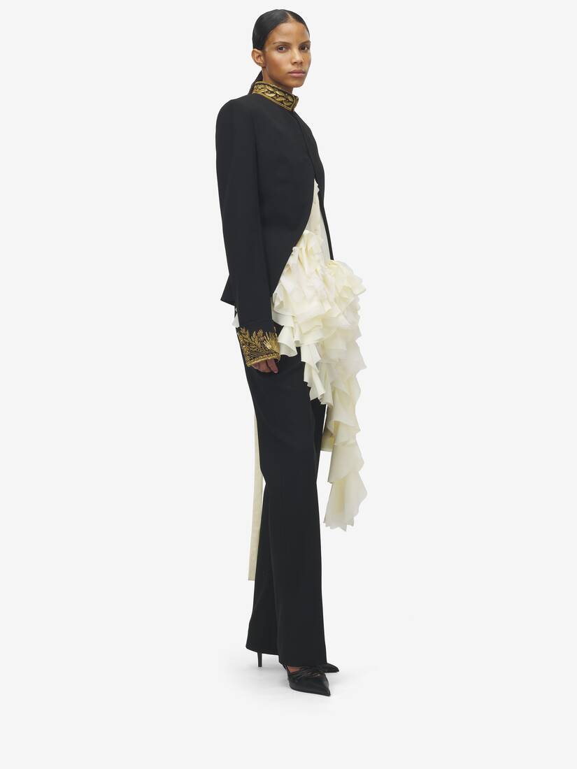 Cutaway-Jacke mit Goldwork-Bordürenstickerei | Alexander McQueen - image 3