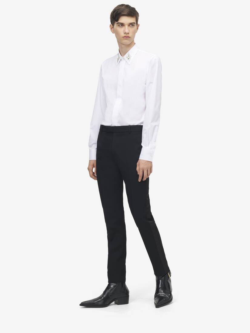 Crystal Mirror Embroidery Shirt