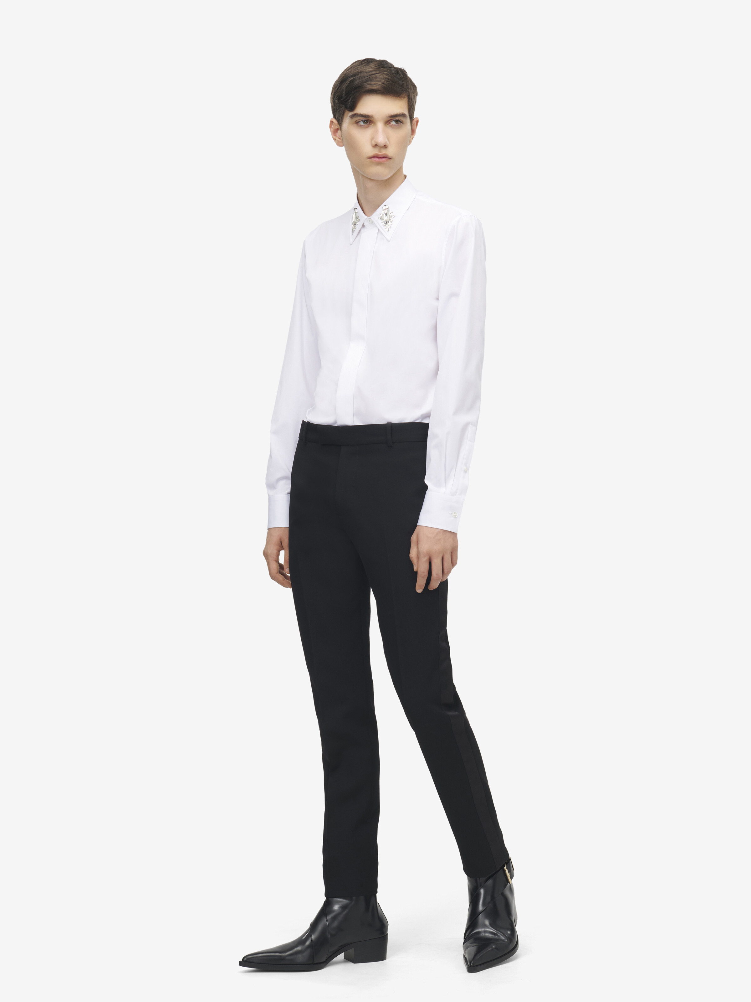 Crystal Mirror Embroidery Shirt