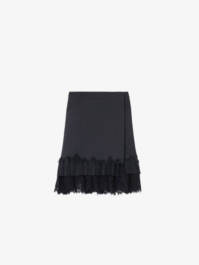 Pinstriped Wrap Mini Skirt | Alexander McQueen - image 1