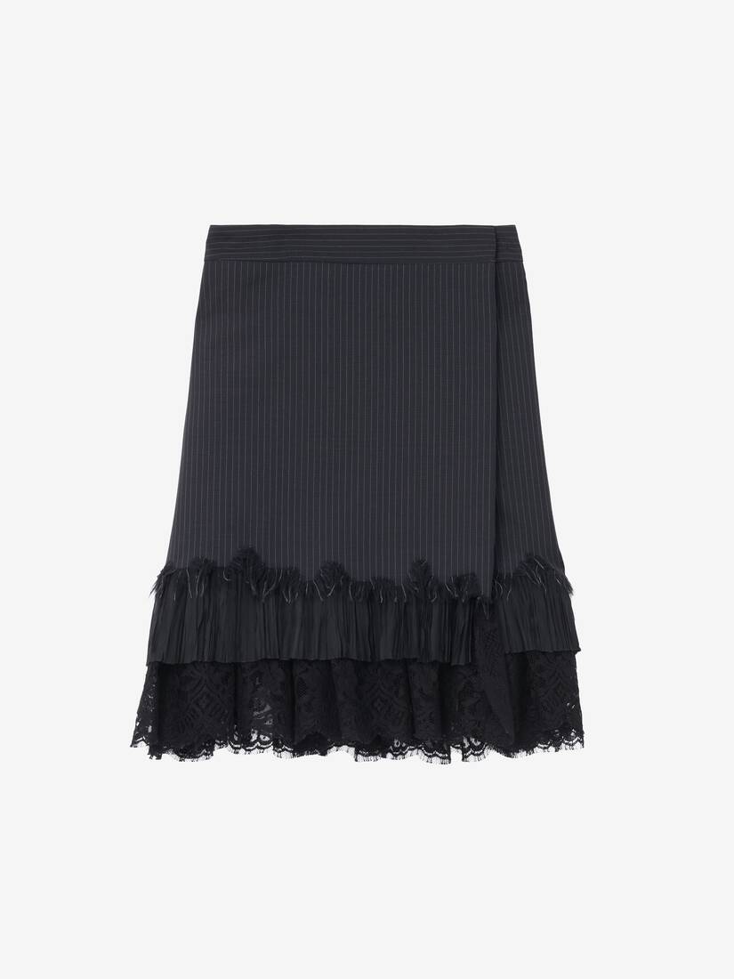 Pinstriped Wrap Mini Skirt | Alexander McQueen - image 1