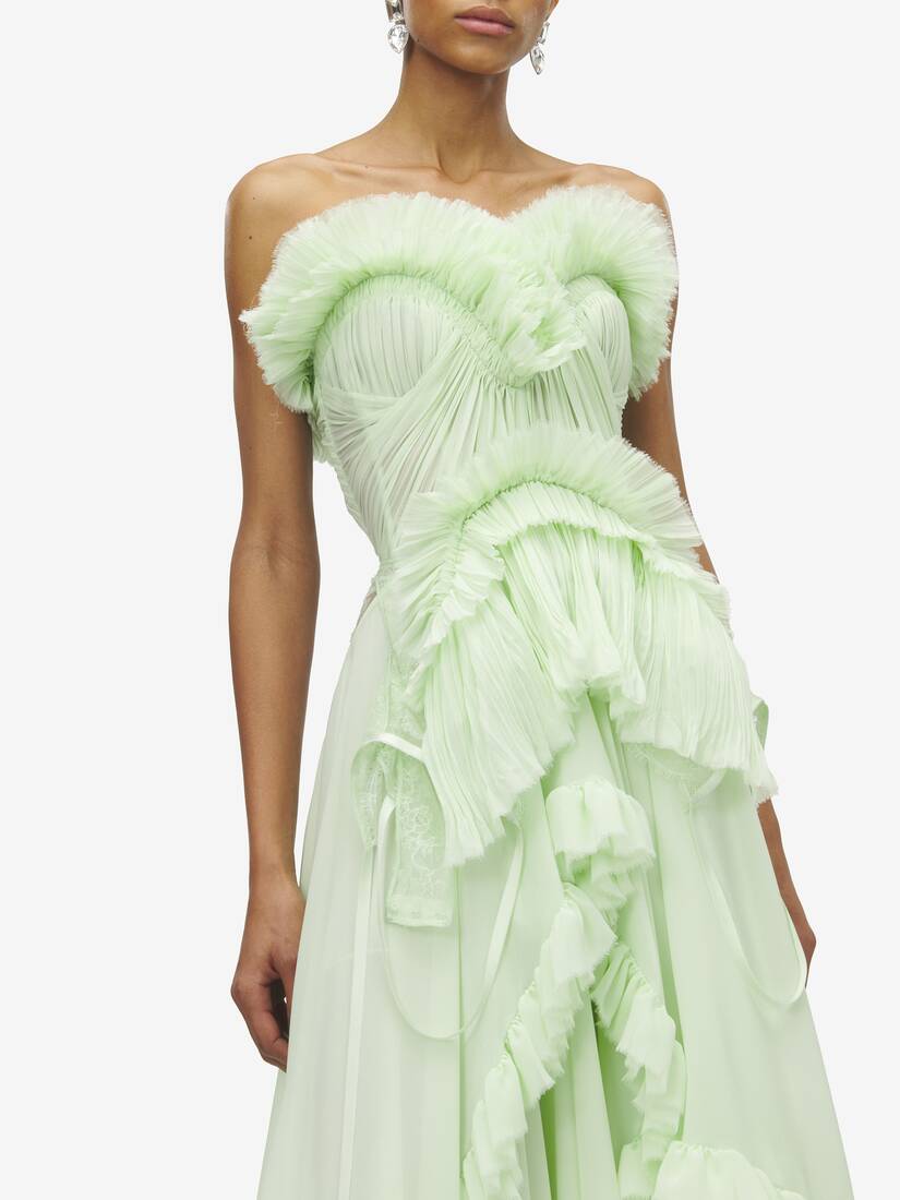 Ruffled Evening Dress