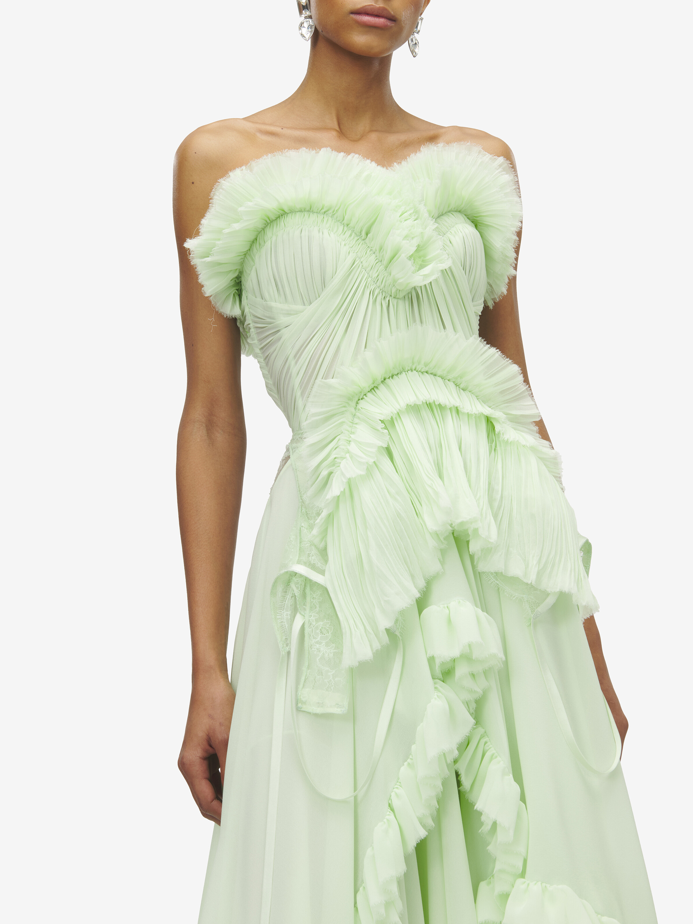 Ruffled Evening Dress