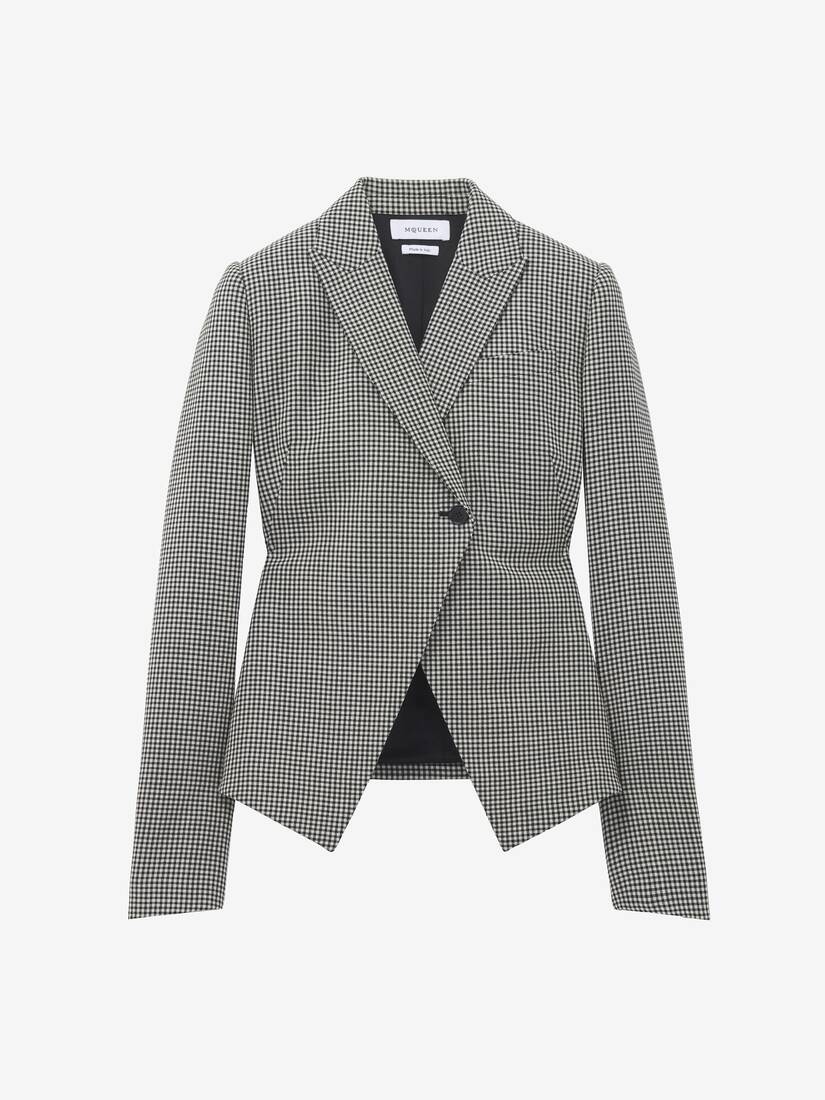 Gingham Check Cutaway Jacket | Alexander McQueen - image 1
