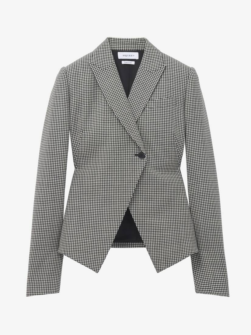 Gingham Check Cutaway Jacket | Alexander McQueen - image 1