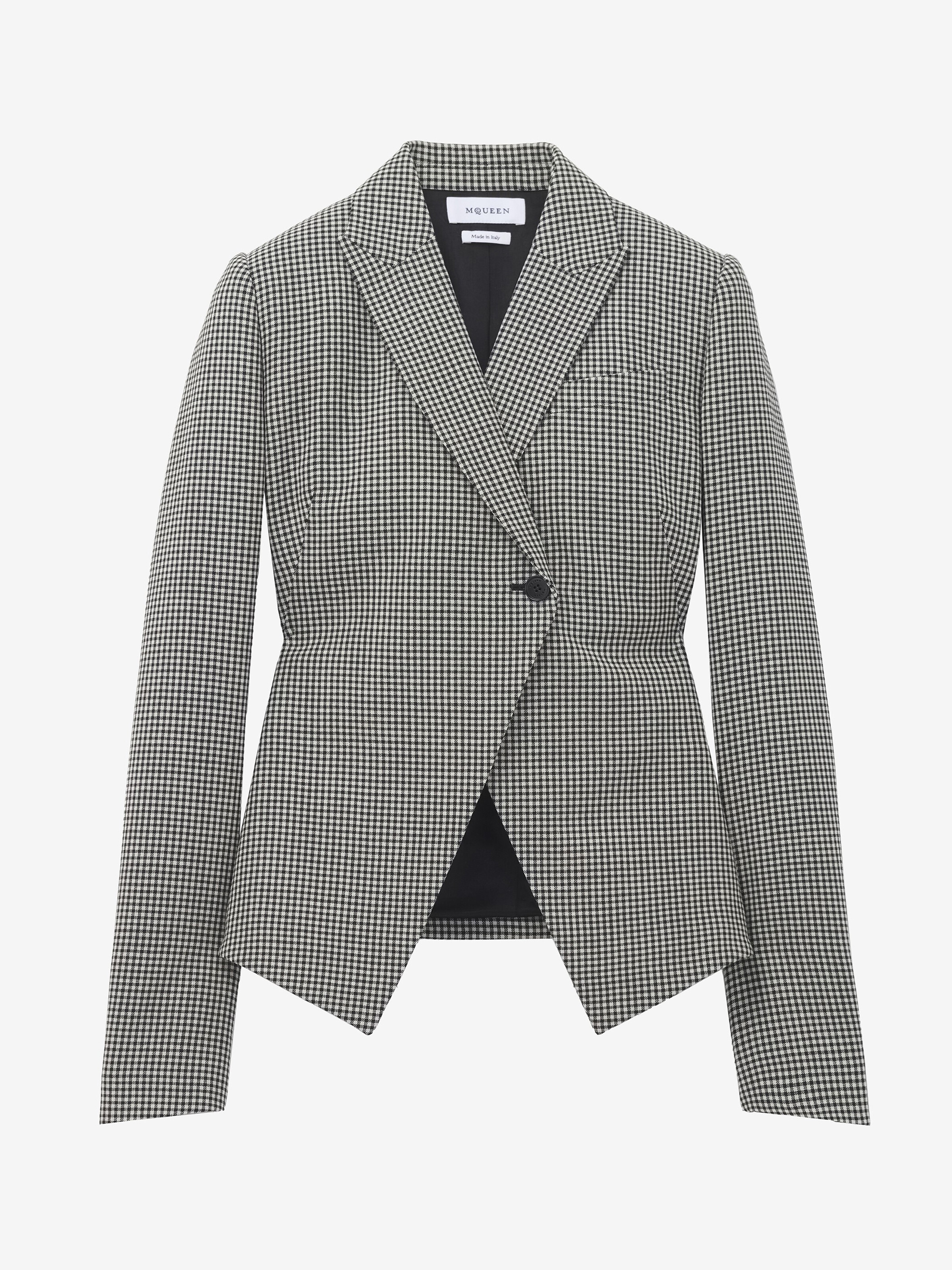 Gingham Check Cutaway Jacket