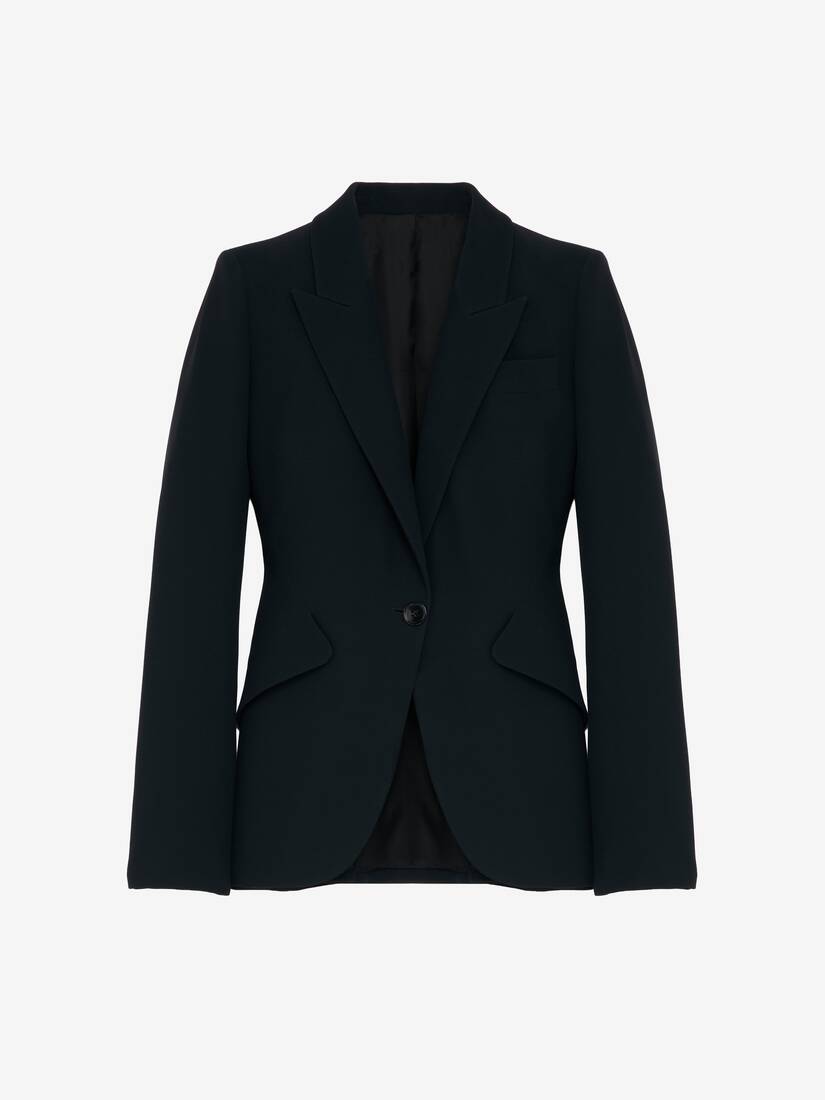 Peak Shoulder Leaf Crepe Jacket | Alexander McQueen - image 1