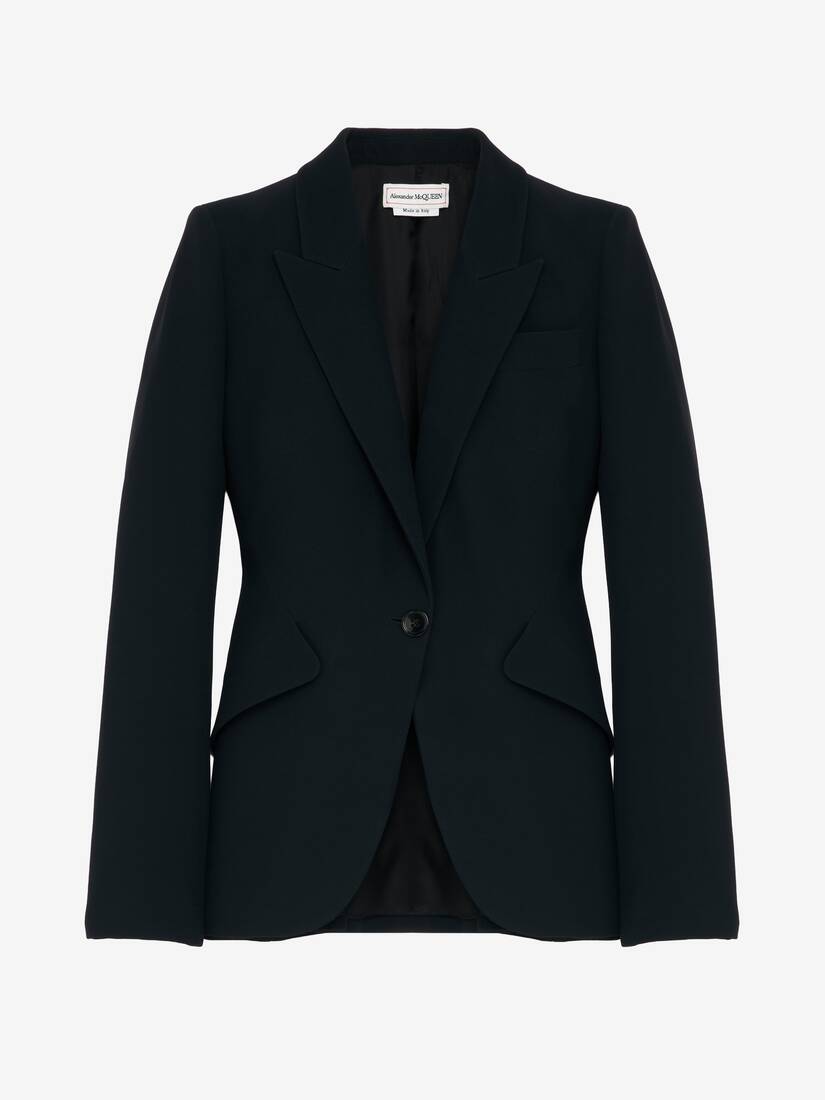 Peak Shoulder Leaf Crepe Jacket | Alexander McQueen - image 1