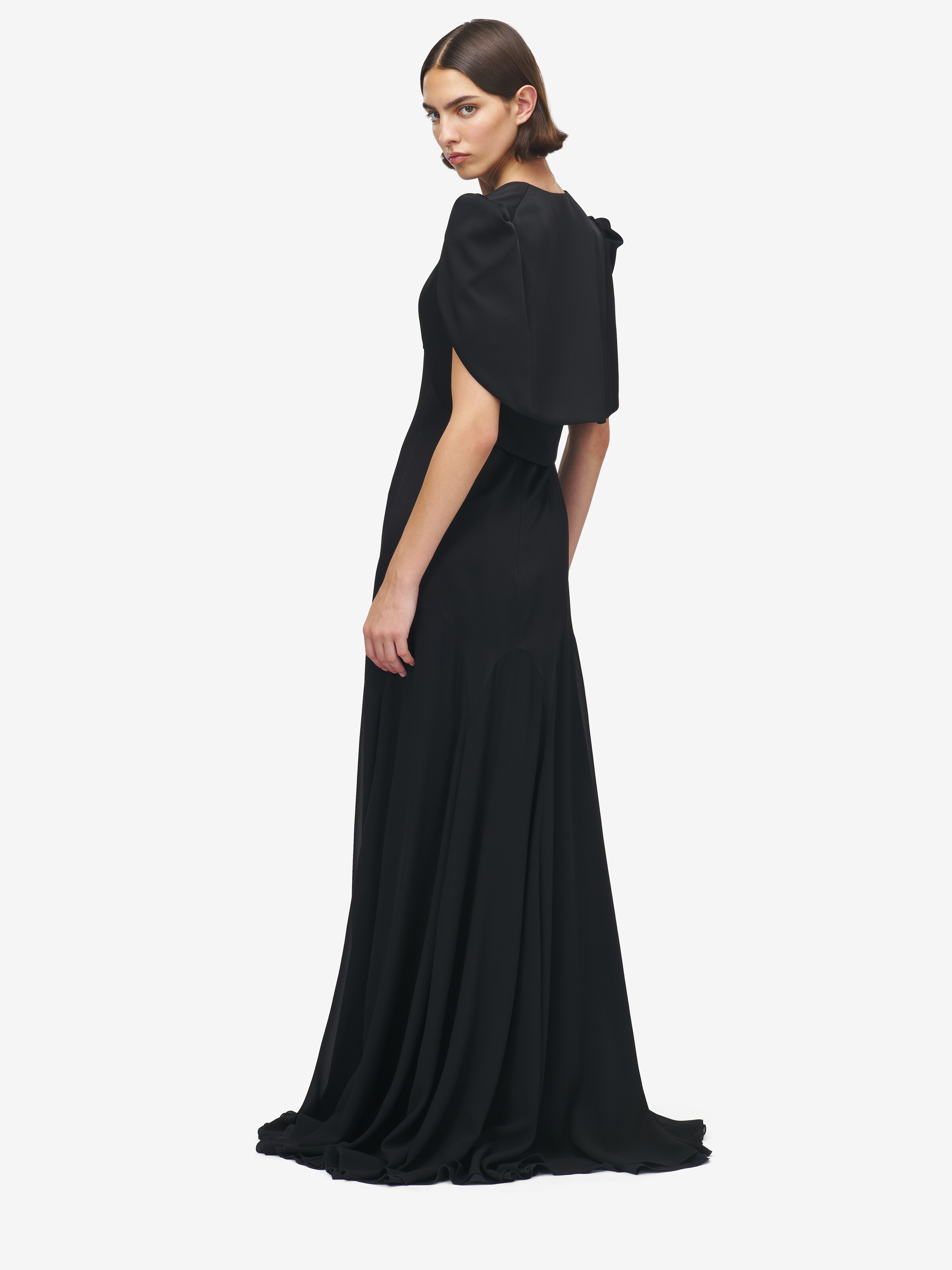 Women's Tailored Bolero Jacket in Black in 61% Viscose, 39% Acetate | Alexander McQueen - image 3