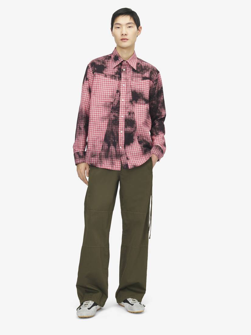 Flannel Check Tie-Dye Shirt | Alexander McQueen - image 2