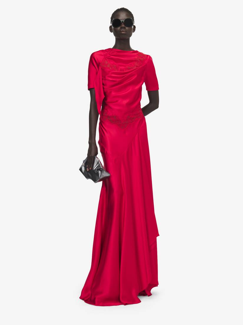 Lace Trim Evening Dress | Alexander McQueen - image 2