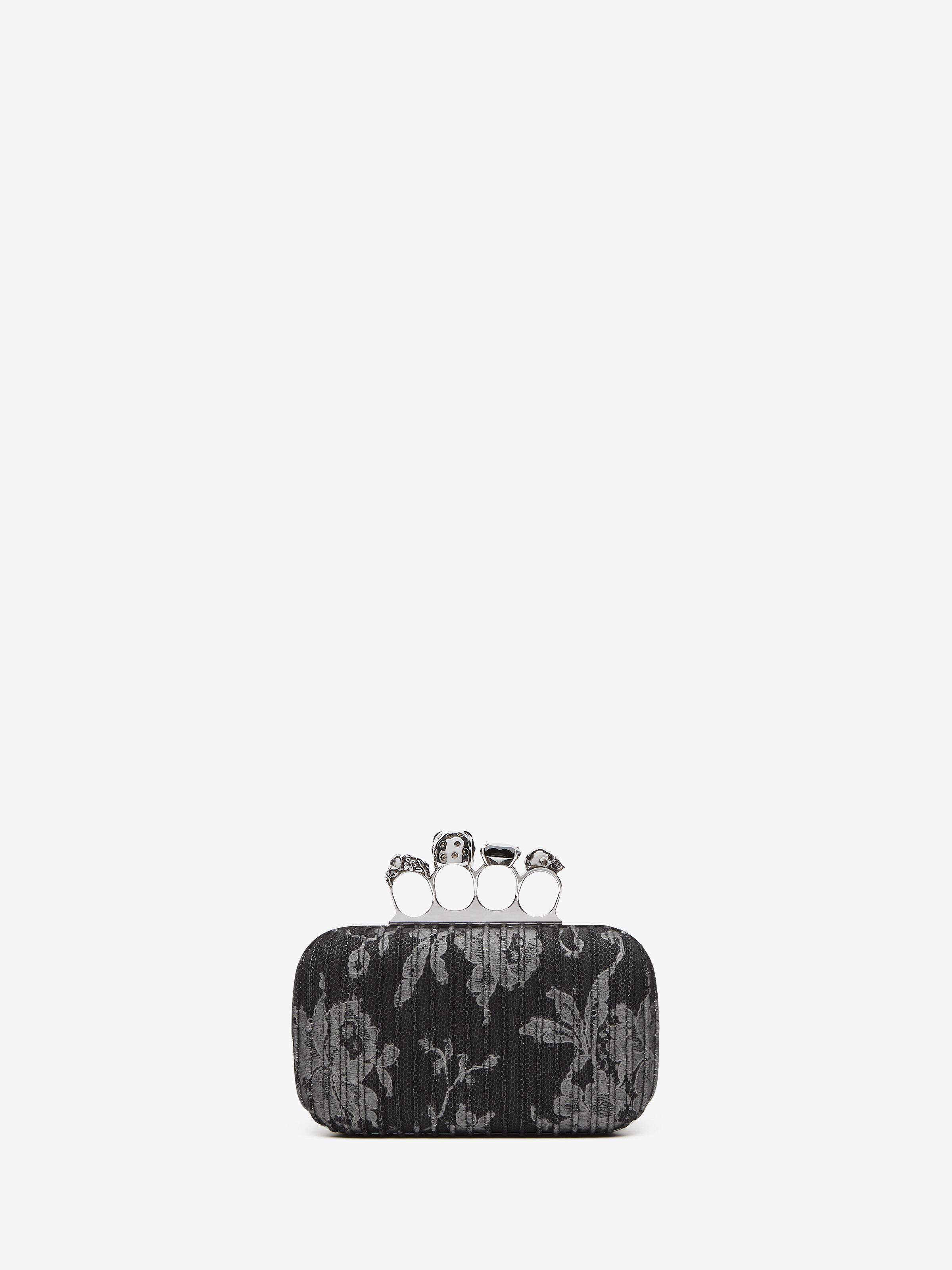 Women's Knuckle Clutch in Black in Lamb Leather  | Alexander McQueen - image 4