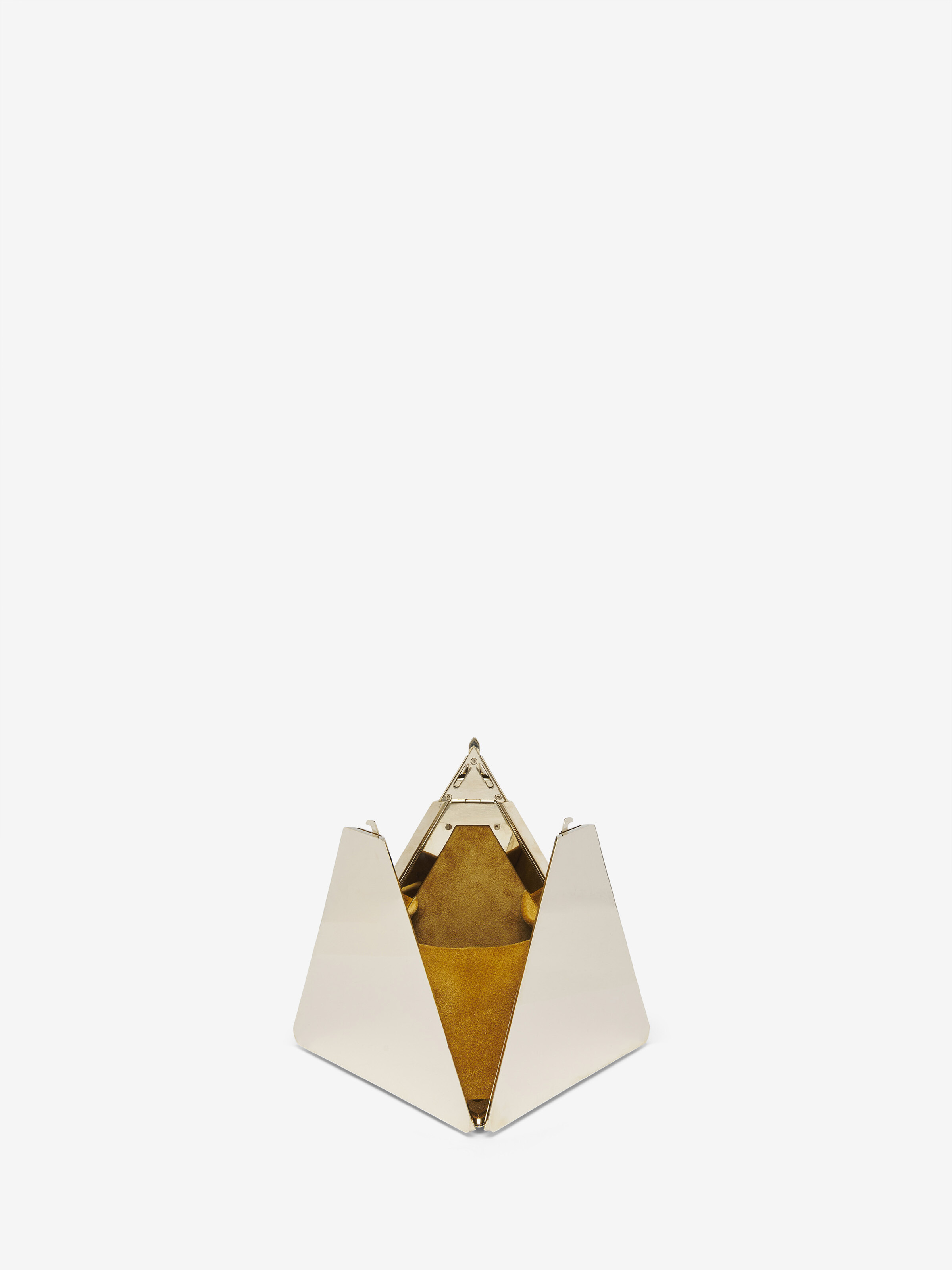 Women's Pyramid Clutch in Gold in Brass | Alexander McQueen - image 3