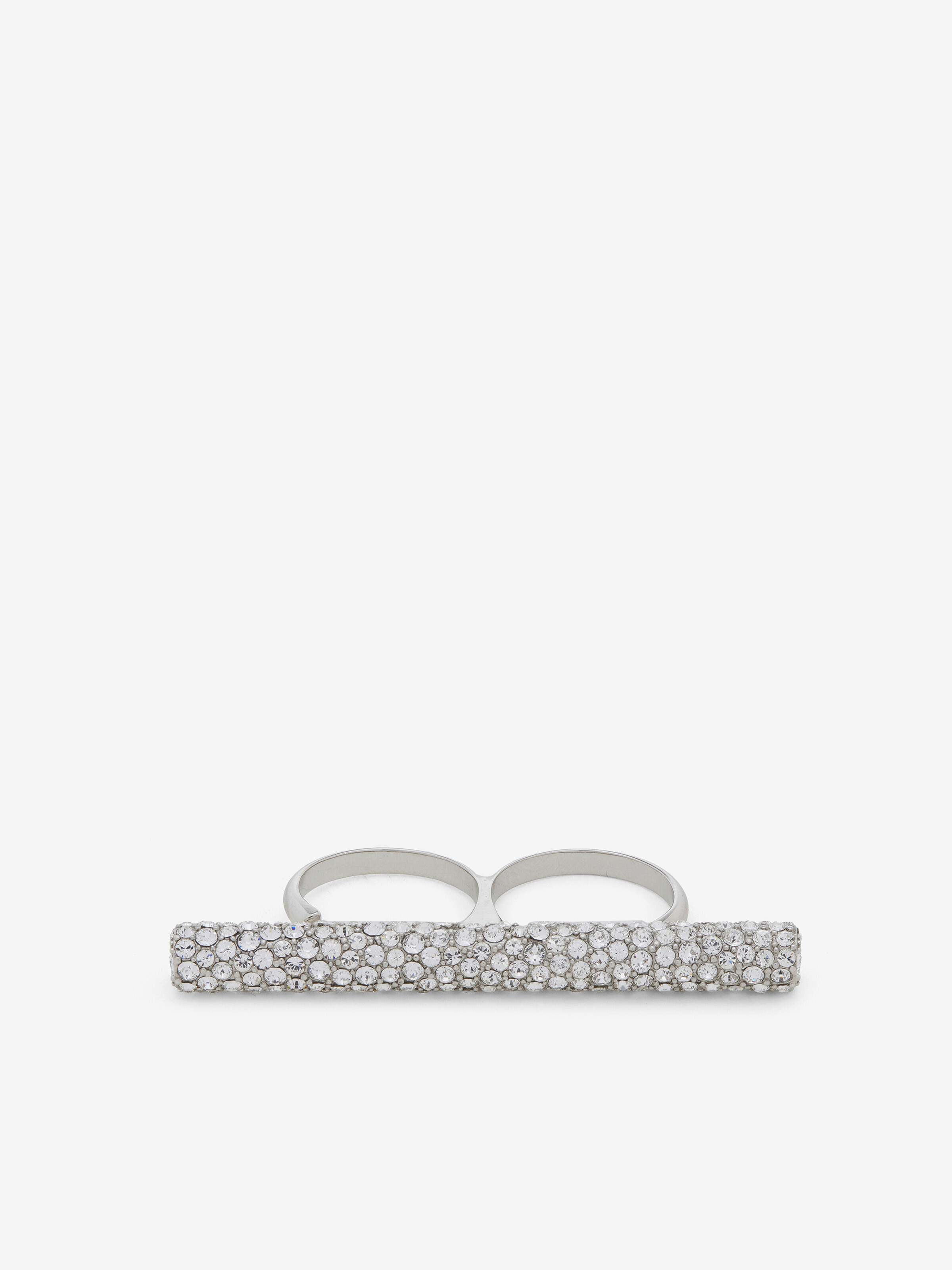 Jewelled T-Bar Double Ring