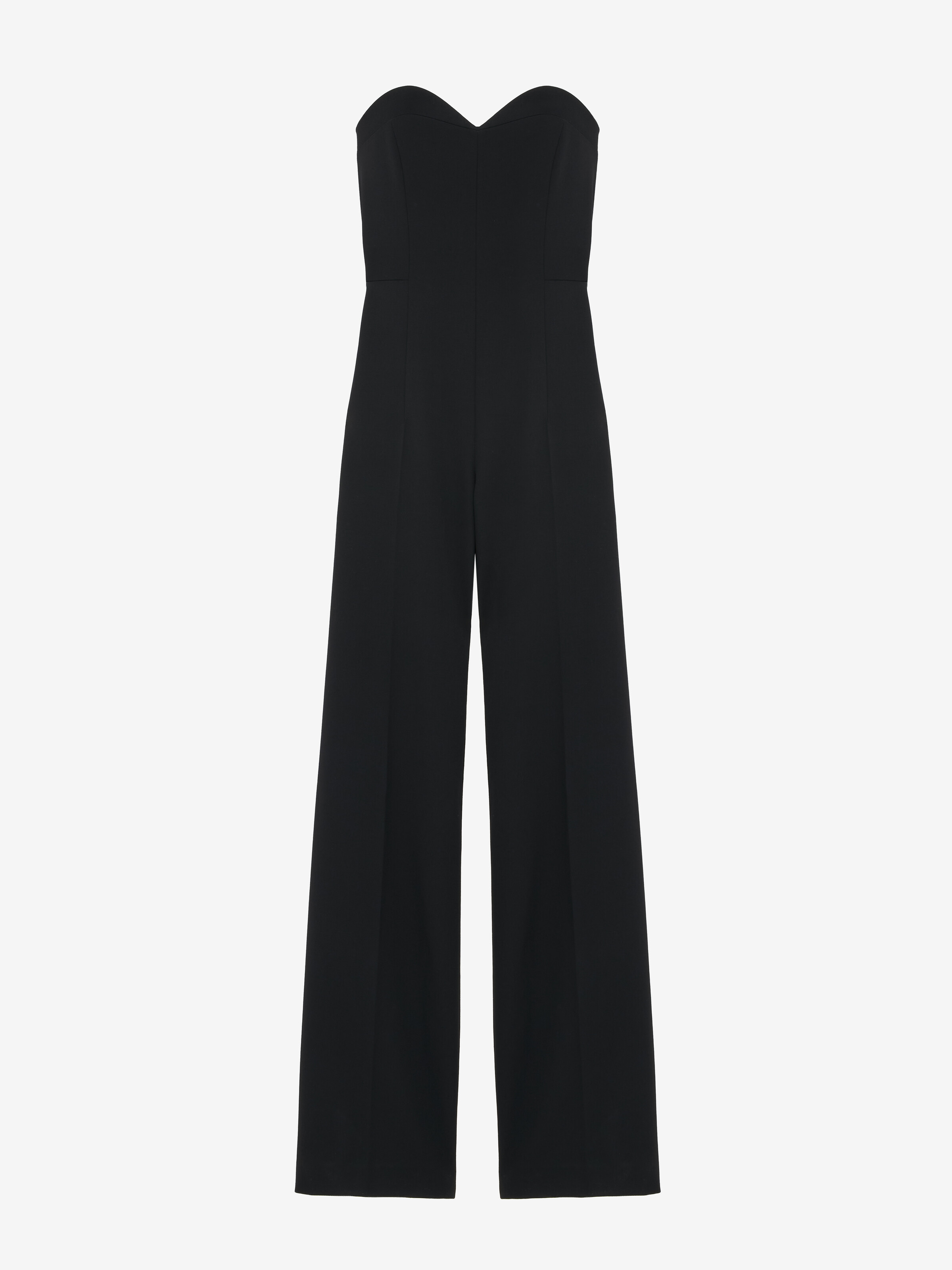Women's Corset Jumpsuit in Black in 100% Wool | Alexander McQueen - image 1