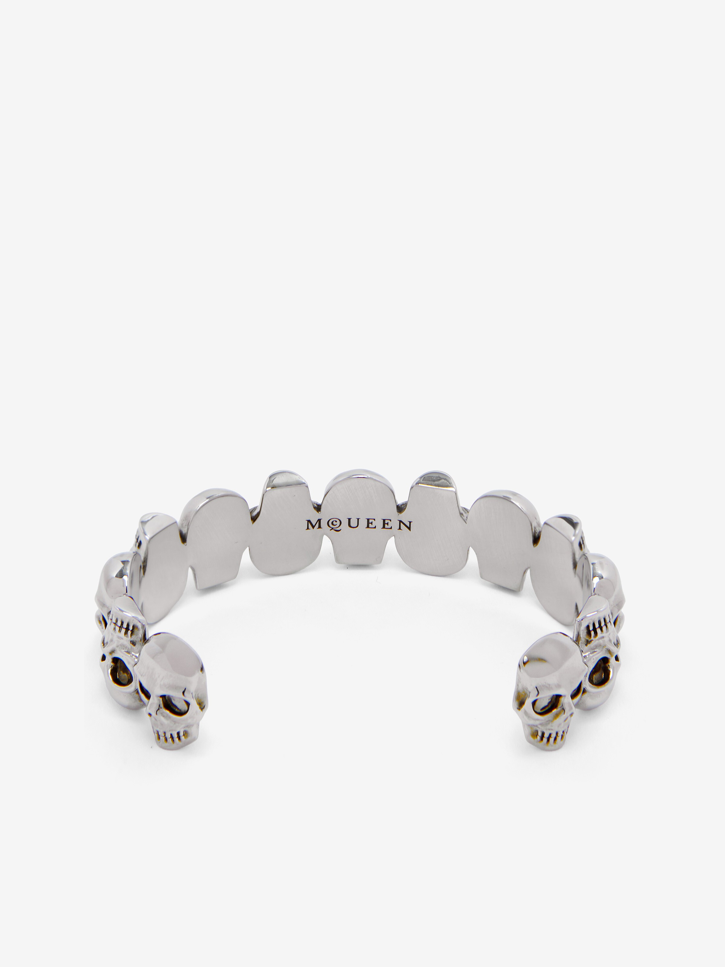 Bracciale rigido multi Skull da Uomo in Finitura argento anticato in Ottone | Alexander McQueen - image 3