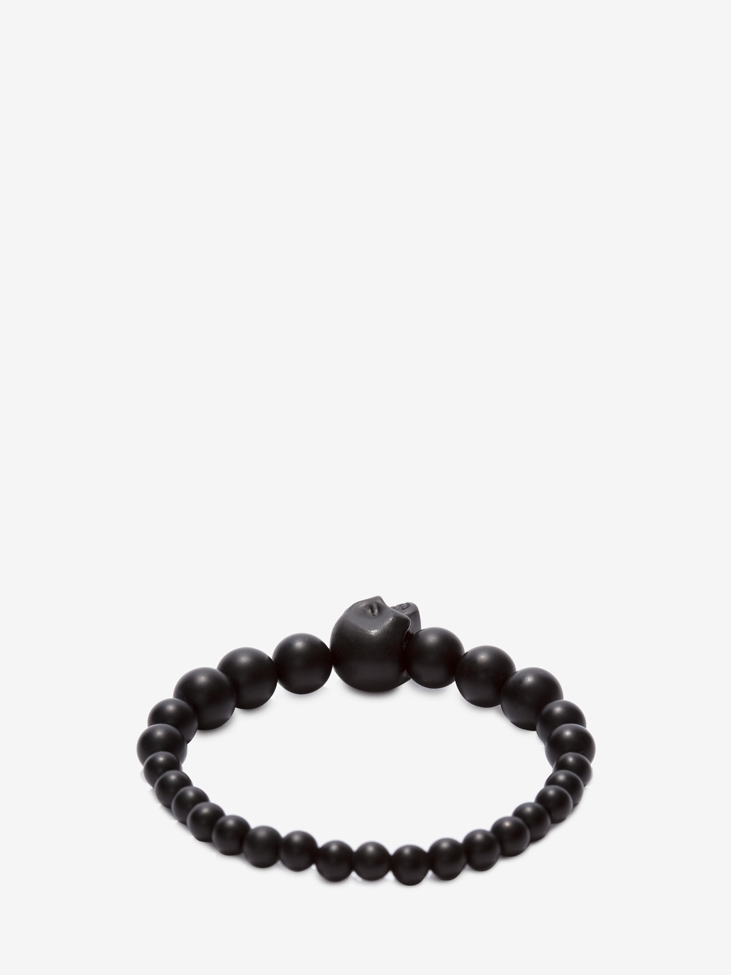 Bracelet Skull à perles pour Homme en Noir in résine | Alexander McQueen - image 2