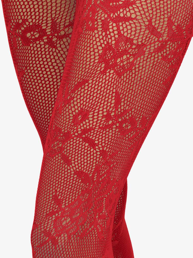 Collants en dentelle florale