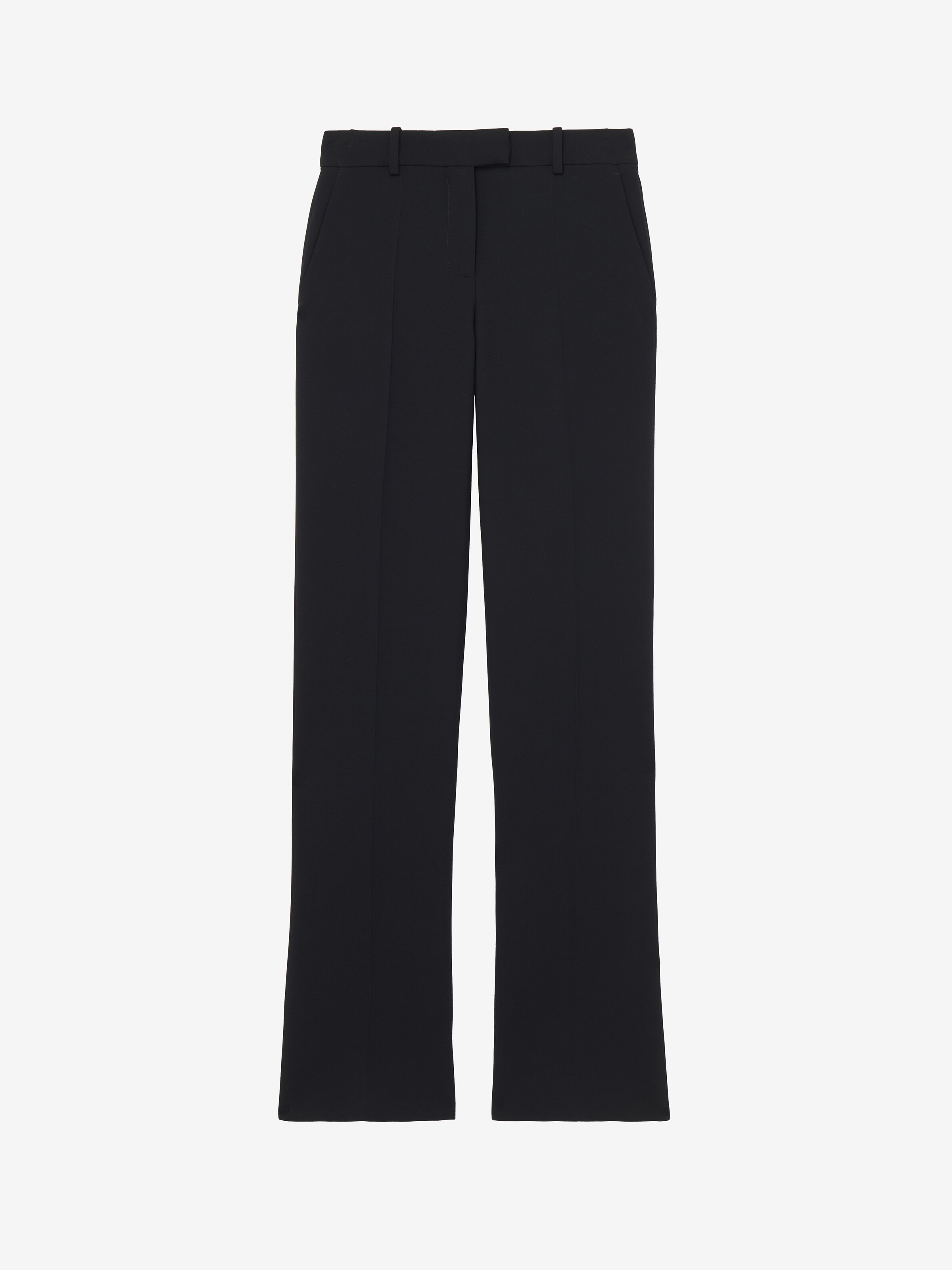 Women's Wool Silk Tailored Trousers in Black in 63% Wool, 25% Silk, 12% Polyamide | Alexander McQueen - image 1