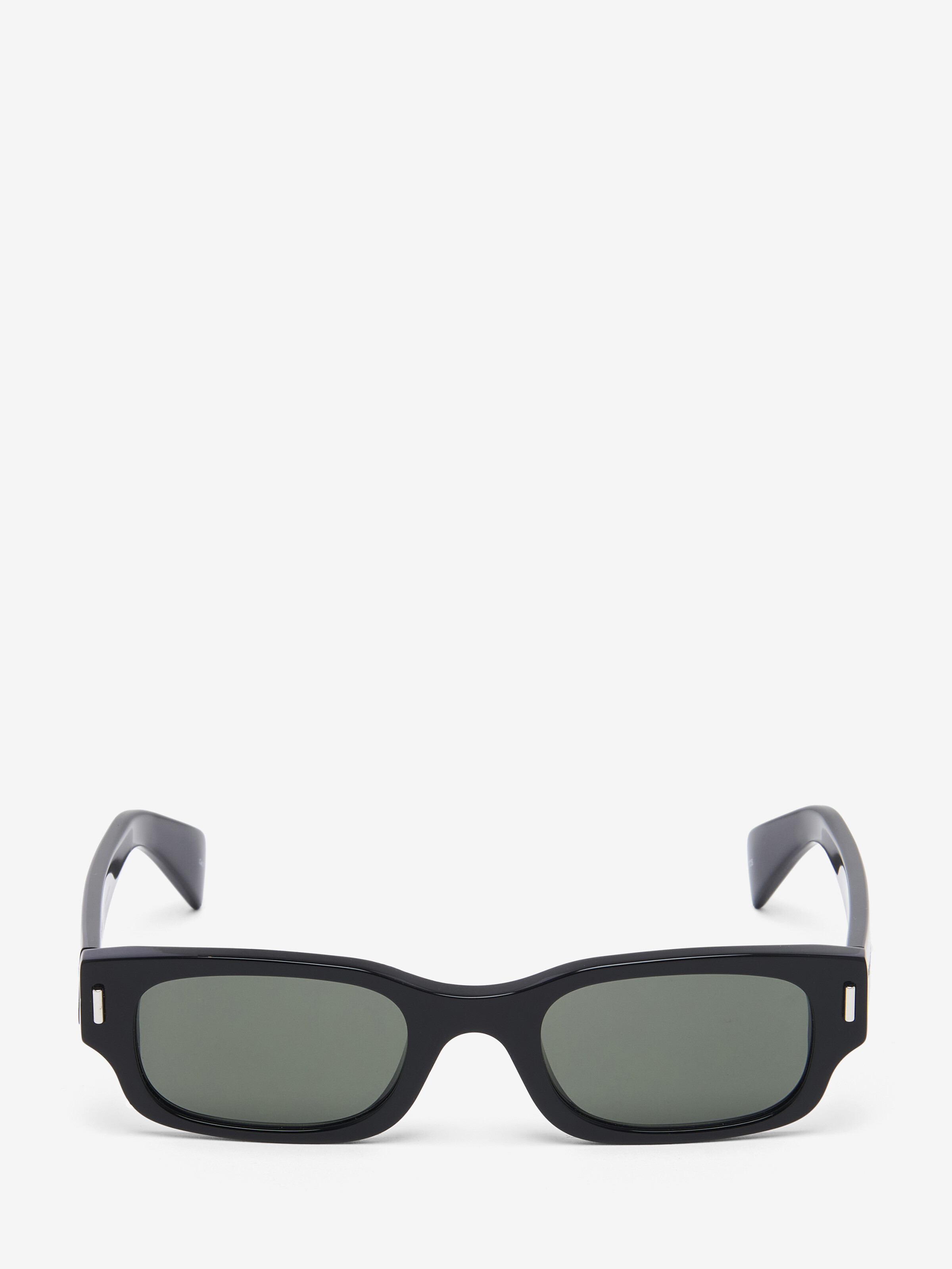 Women's T-Bar Rivet Panthos Sunglasses in Black in Recycle Acetate & Bio Nylon Lens | Alexander McQueen - image 1