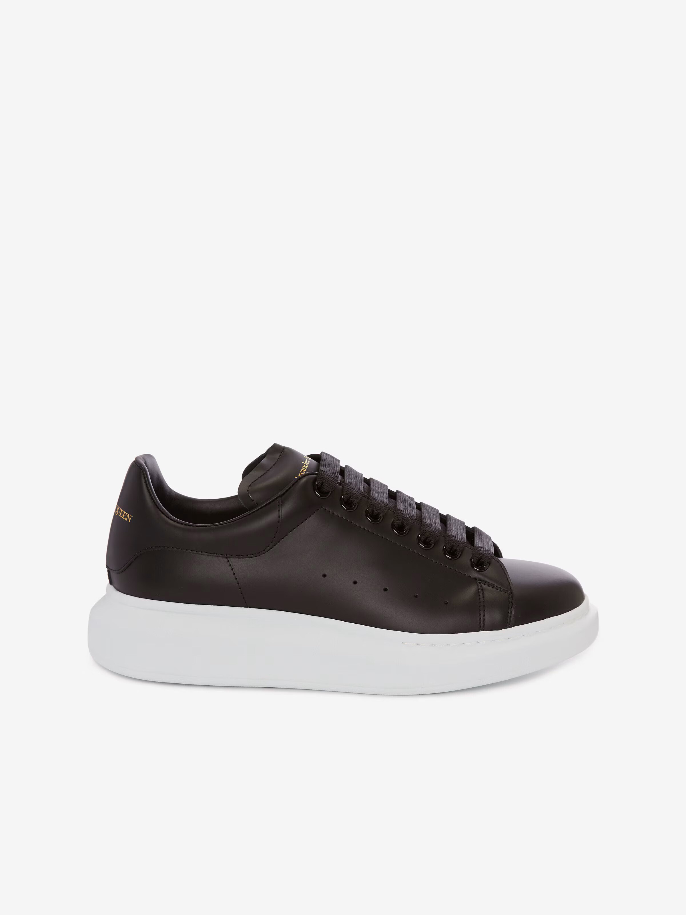 Men's Oversized Sneaker in Black in Calf Leather | Alexander McQueen - image 5