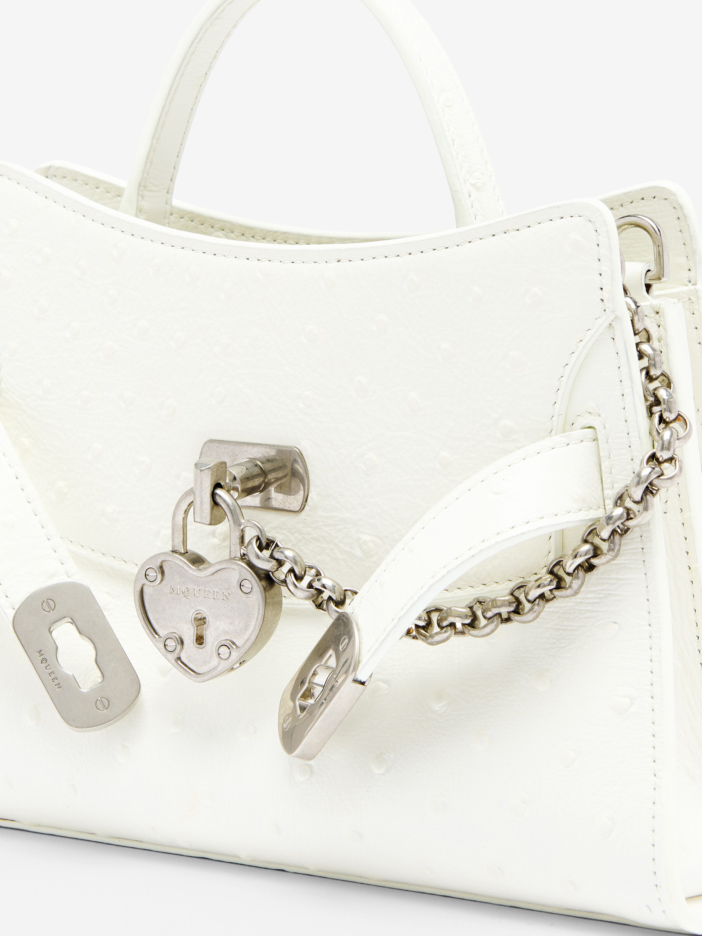 Women's Locke Shoulder Mini in White in Calf Leather | Alexander McQueen - image 5