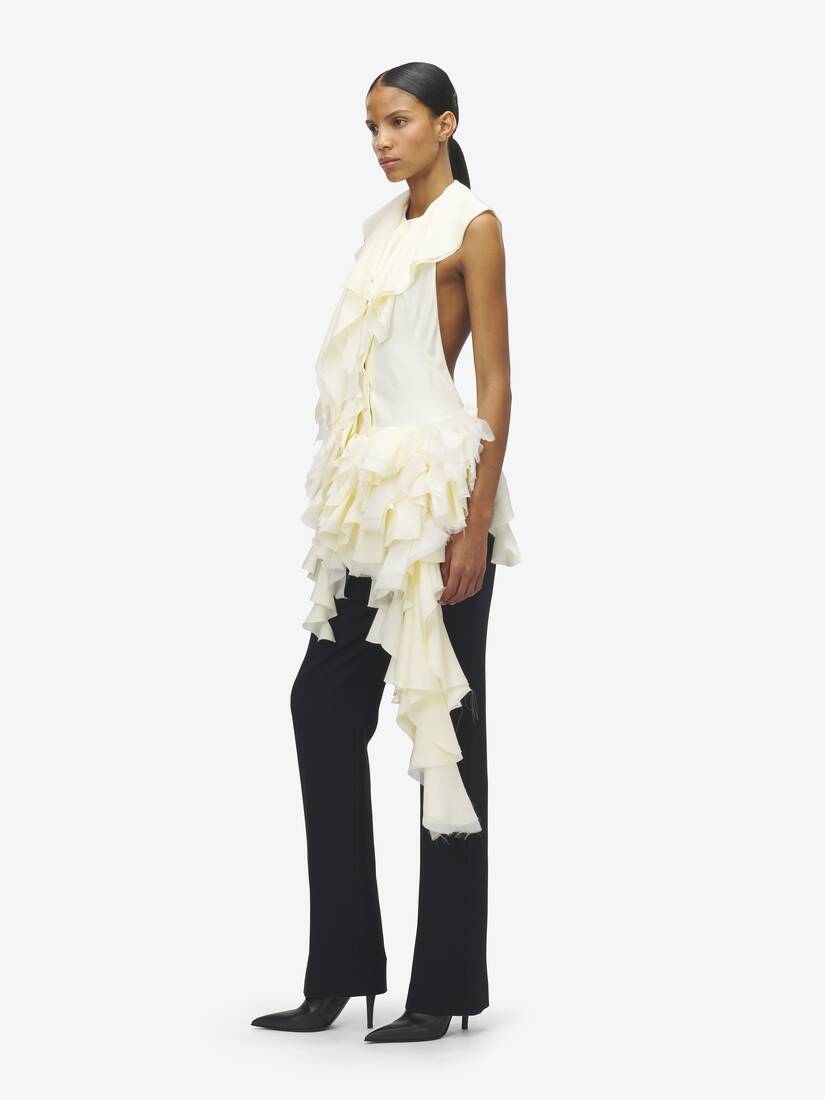 Oyster Ruffle Top