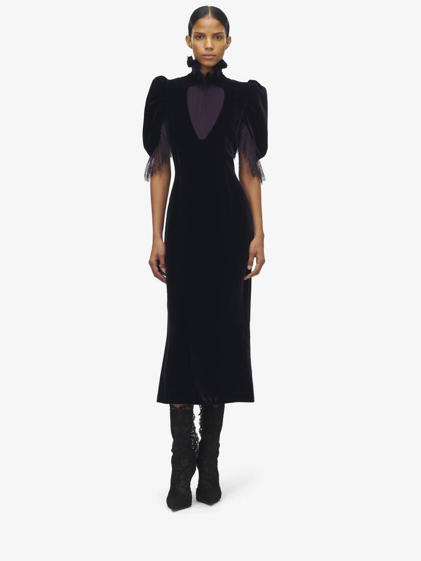 Fluid Velvet Evening Dress