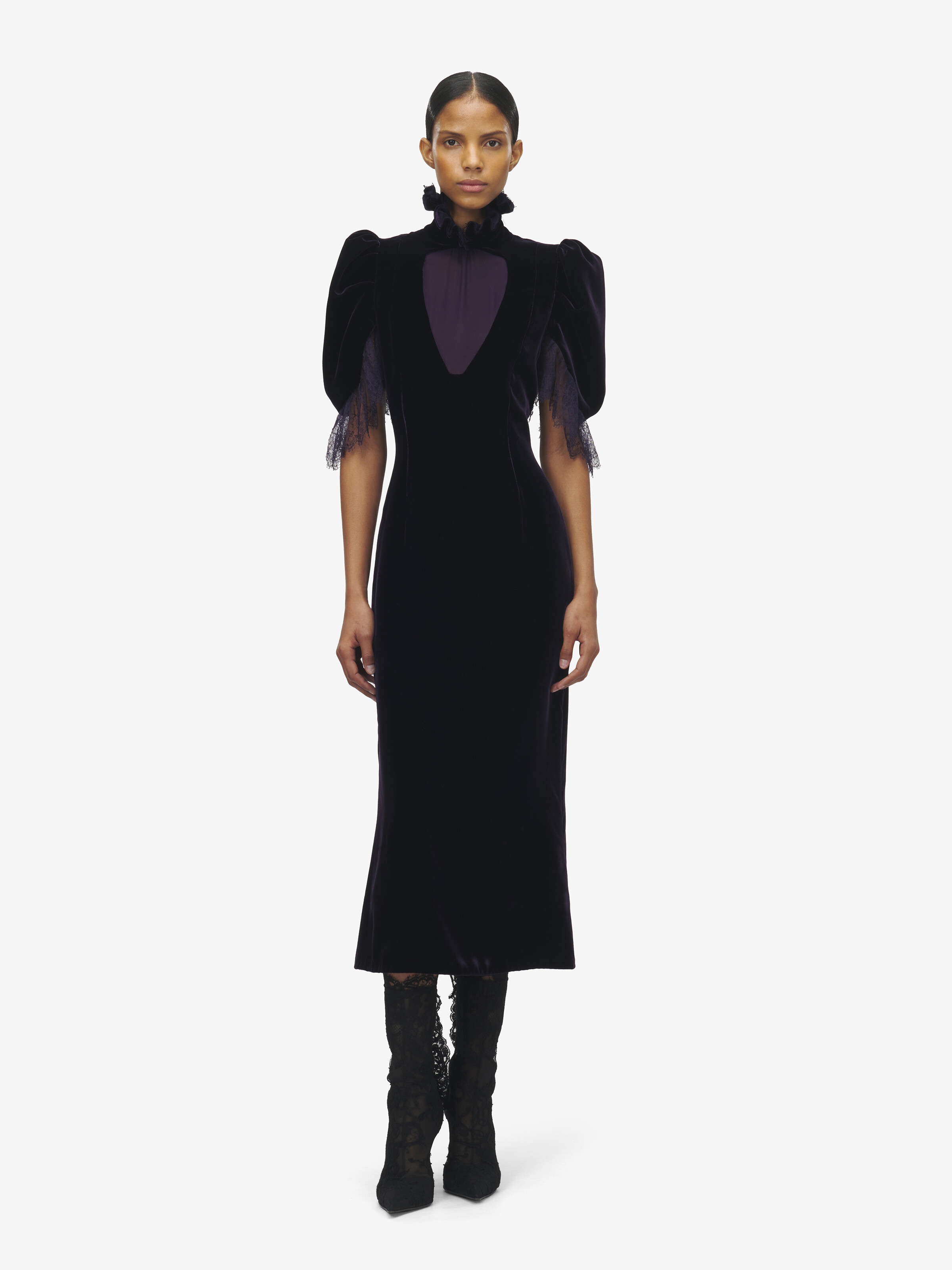 Abendkleid aus fließendem Samt