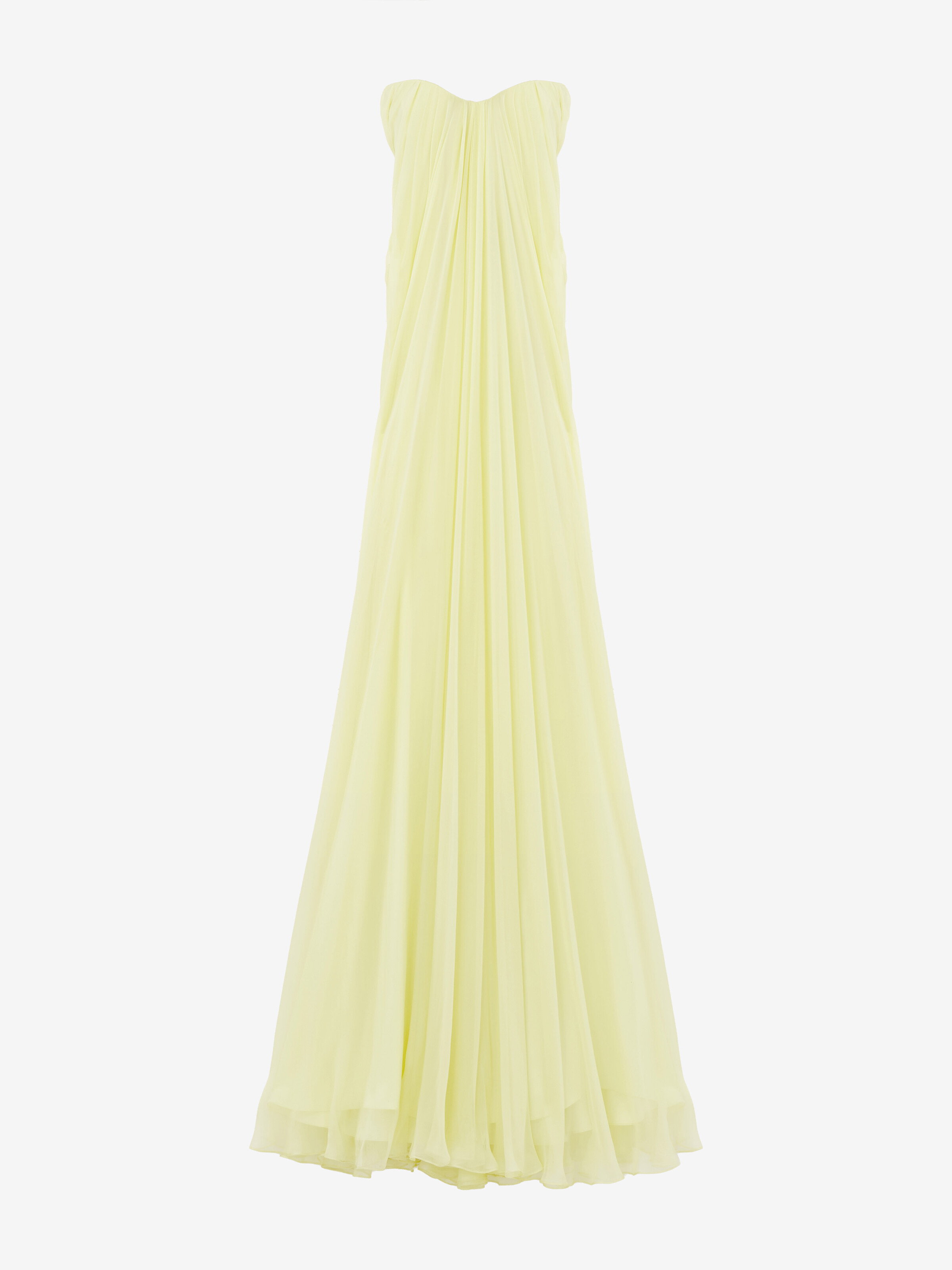 Women's Bustier Evening Dress in Yellow in Fabric: 100% Silk, Lining: 73% Acetate, 27% Silk, | Alexander McQueen - image 1
