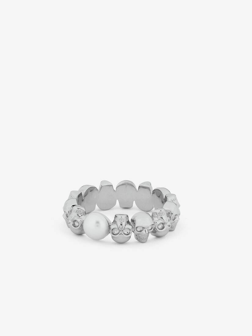 Skulls and Pearl Ring | Alexander McQueen - image 1