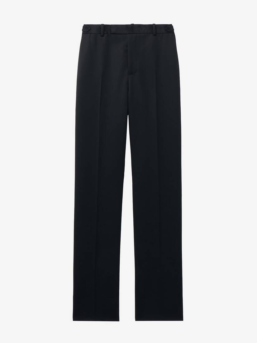 Wool Barathea Tailored Trousers | Alexander McQueen - image 1