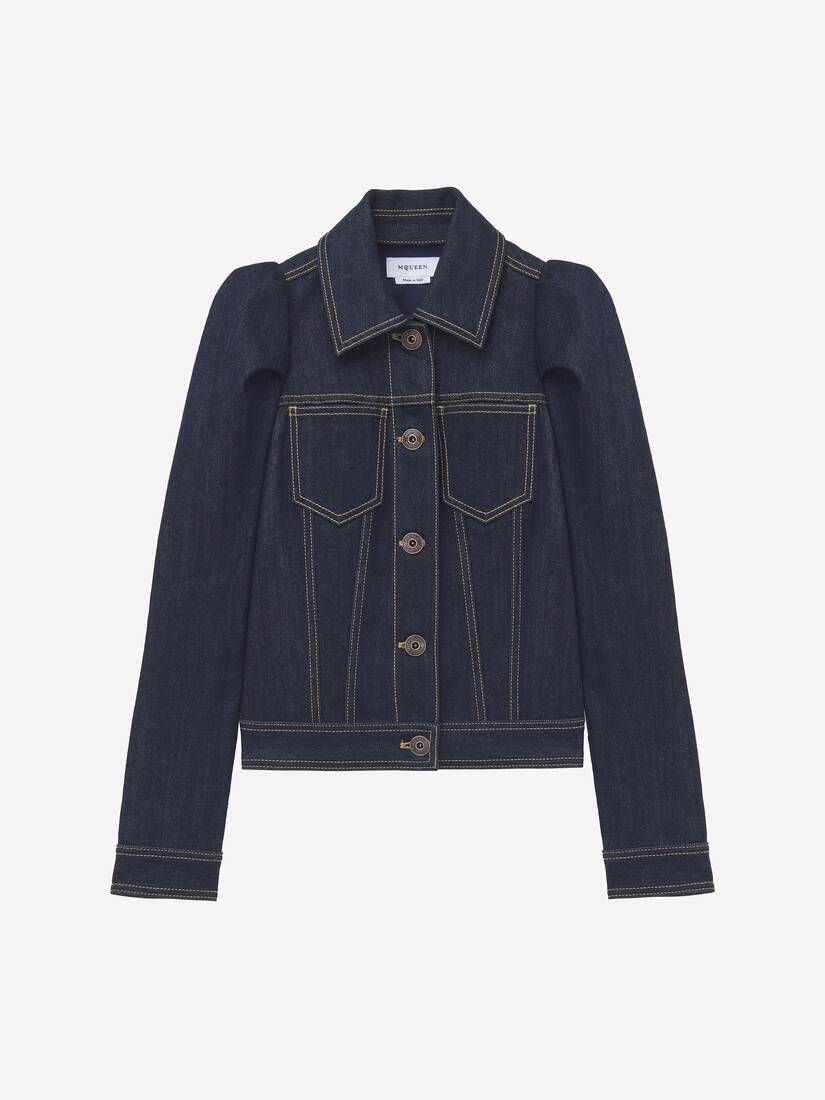 Pinched Shoulder Denim Jacket | Alexander McQueen - image 1