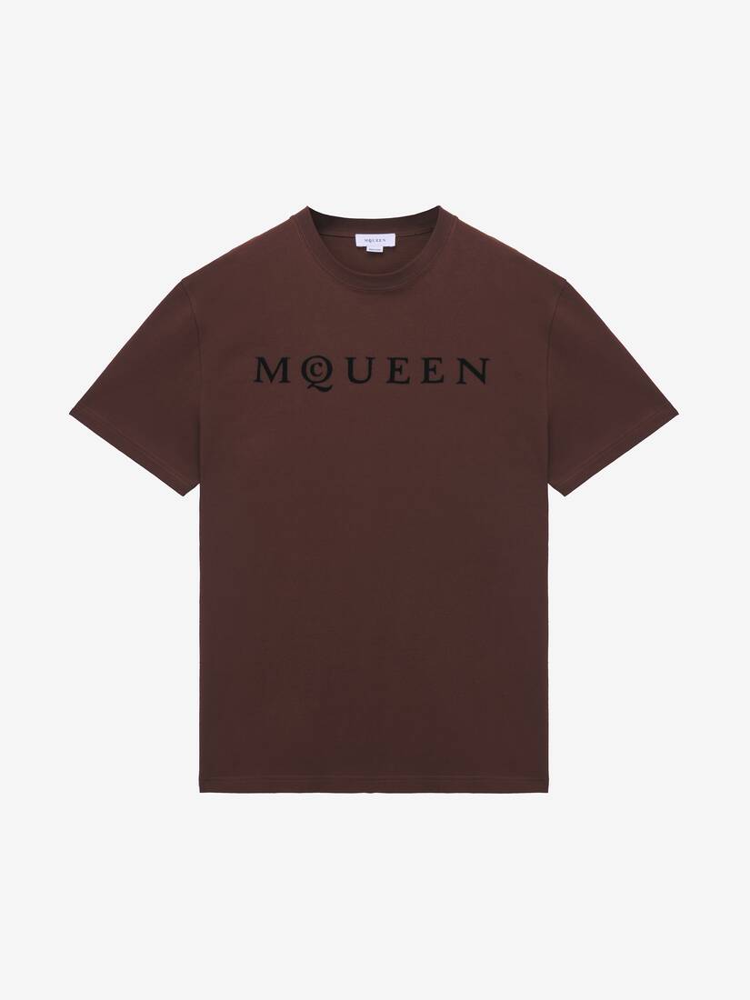 T-Shirt mit beflockten McQueen Logo | Alexander McQueen - image 1