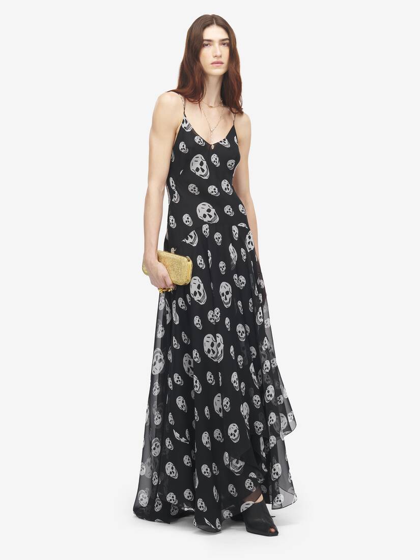 Silk Skull Print Evening Dress | Alexander McQueen - image 2